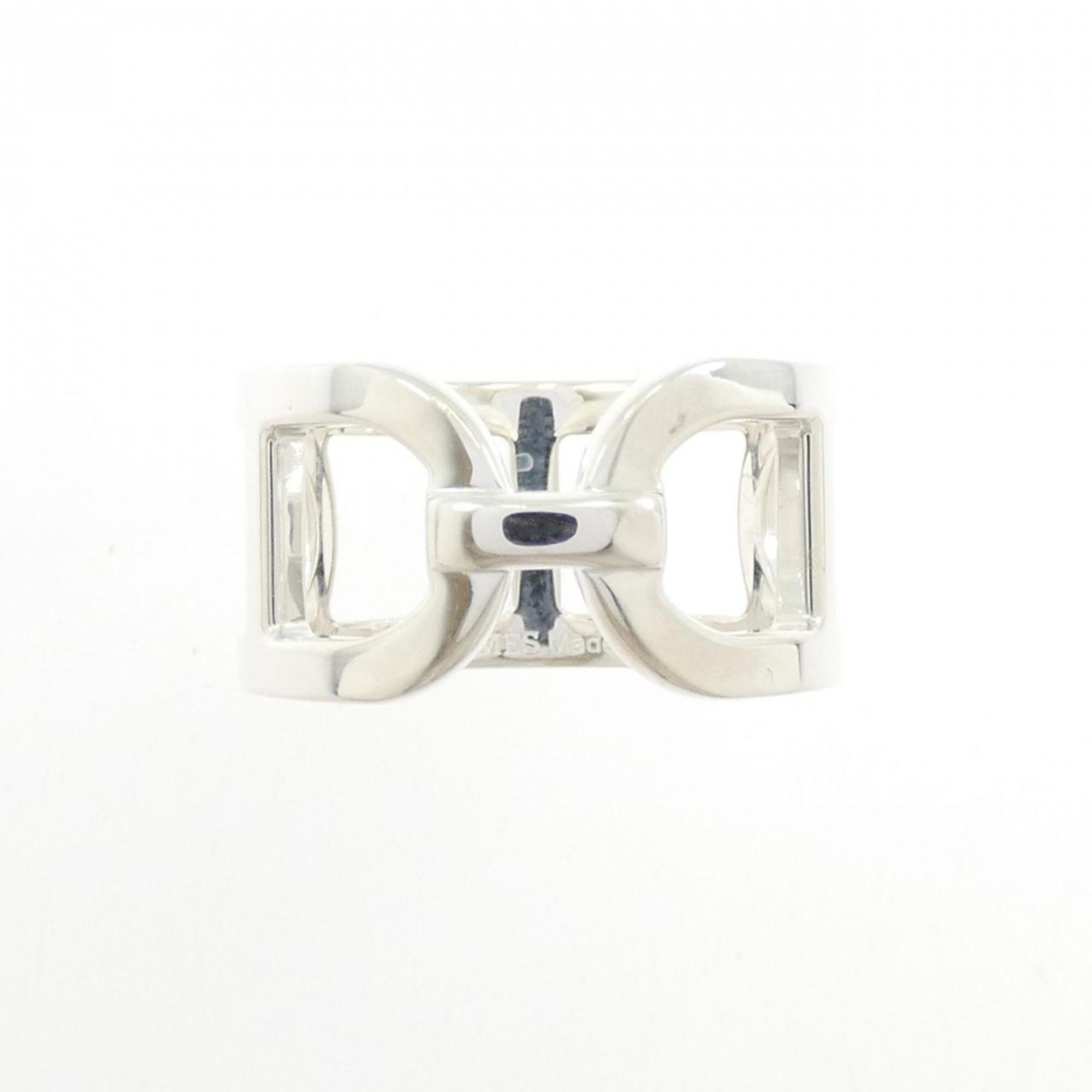Hermes Silver 925 Band Ring (Pre-Owned)