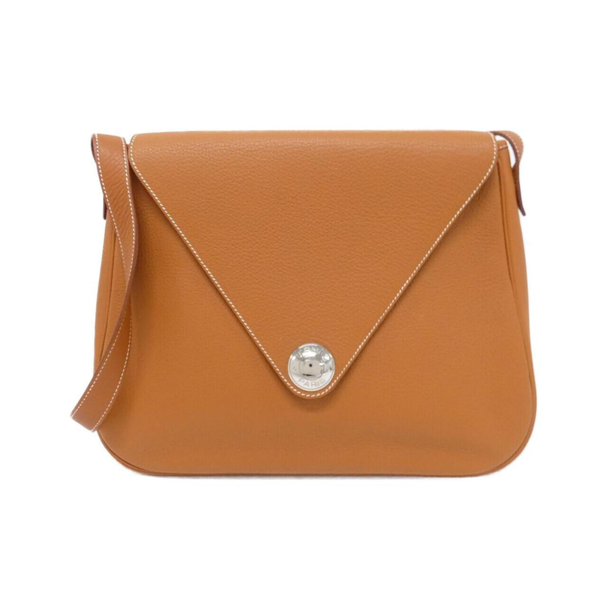 Hermes Brown Etrusque Taurillon Clemence Leather Shoulder Bag (Pre-Owned)