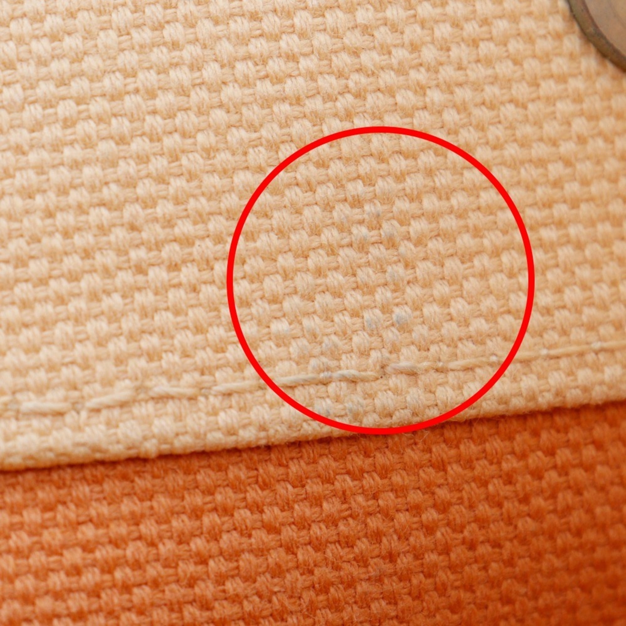 Hermes Orange Canvas Handbag (Pre-Owned)