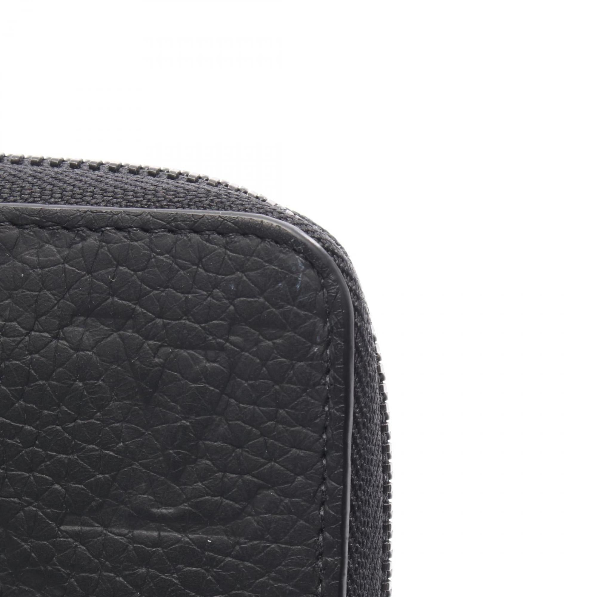 Louis Vuitton Black Noir Leather Long Wallet (Bi-Fold) (Pre-Owned)