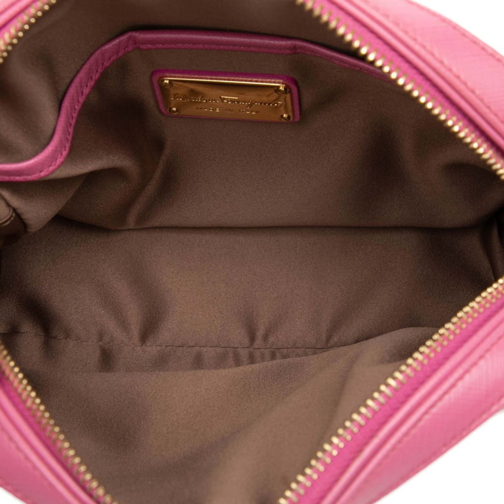 Salvatore Ferragamo Pink Leather Shoulder Bag (Pre-Owned)