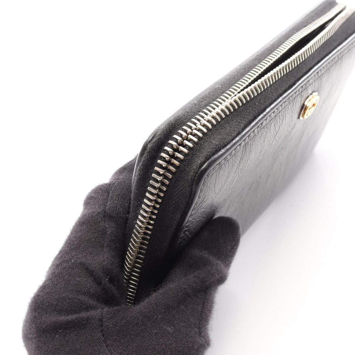 Gucci Black Leather Long Wallet (Bi-Fold) (Pre-Owned)