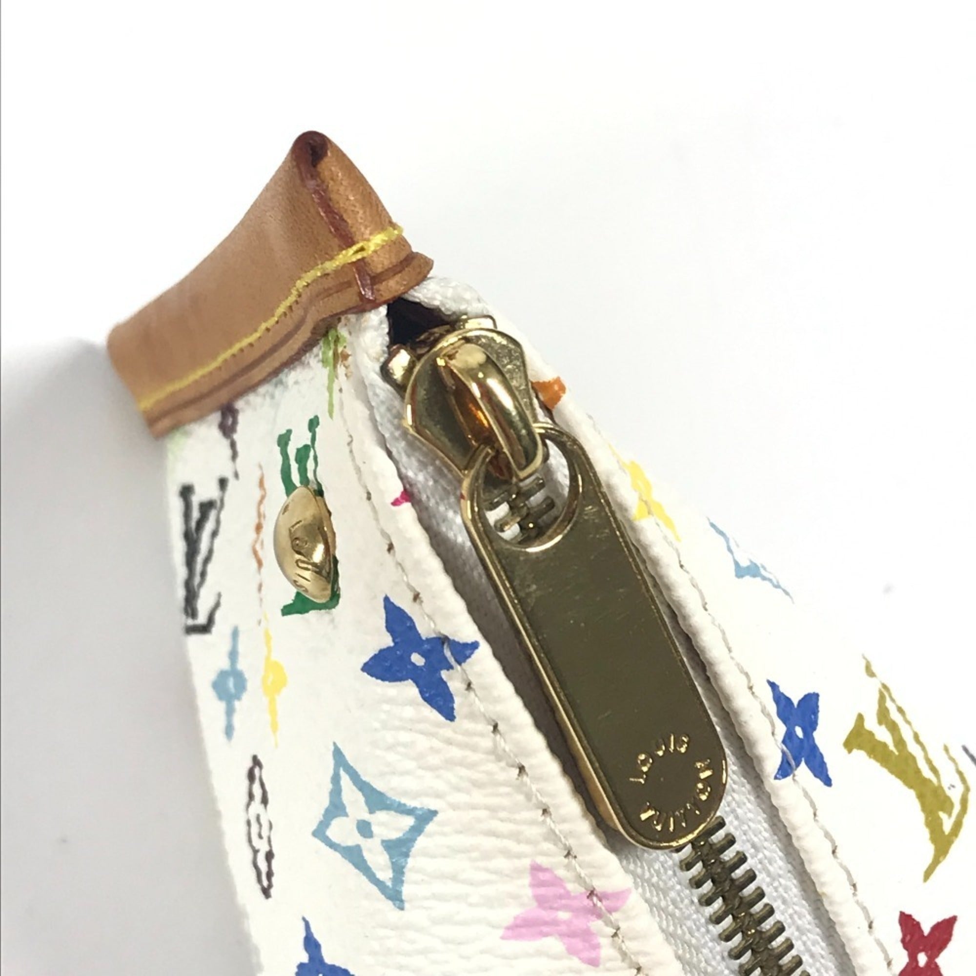 Louis Vuitton Blanc White Monogram Multicolore Coin Purse/Coin Case (Pre-Owned)
