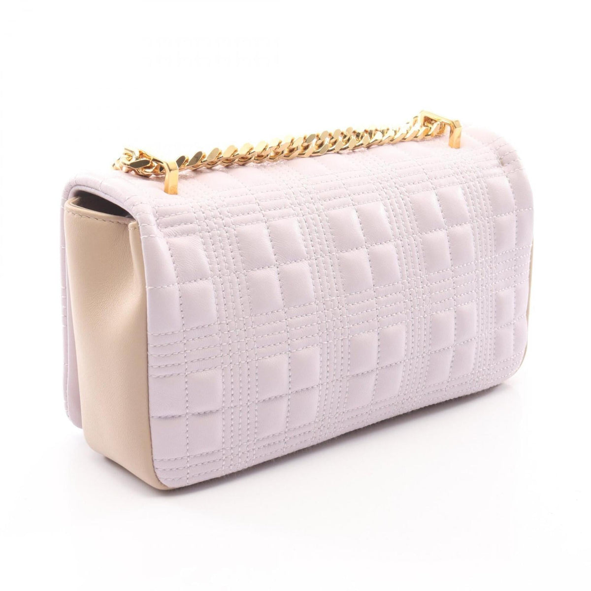 Burberry Beige Pink Leather Handbag Shoulder Bag (Pre-Owned)