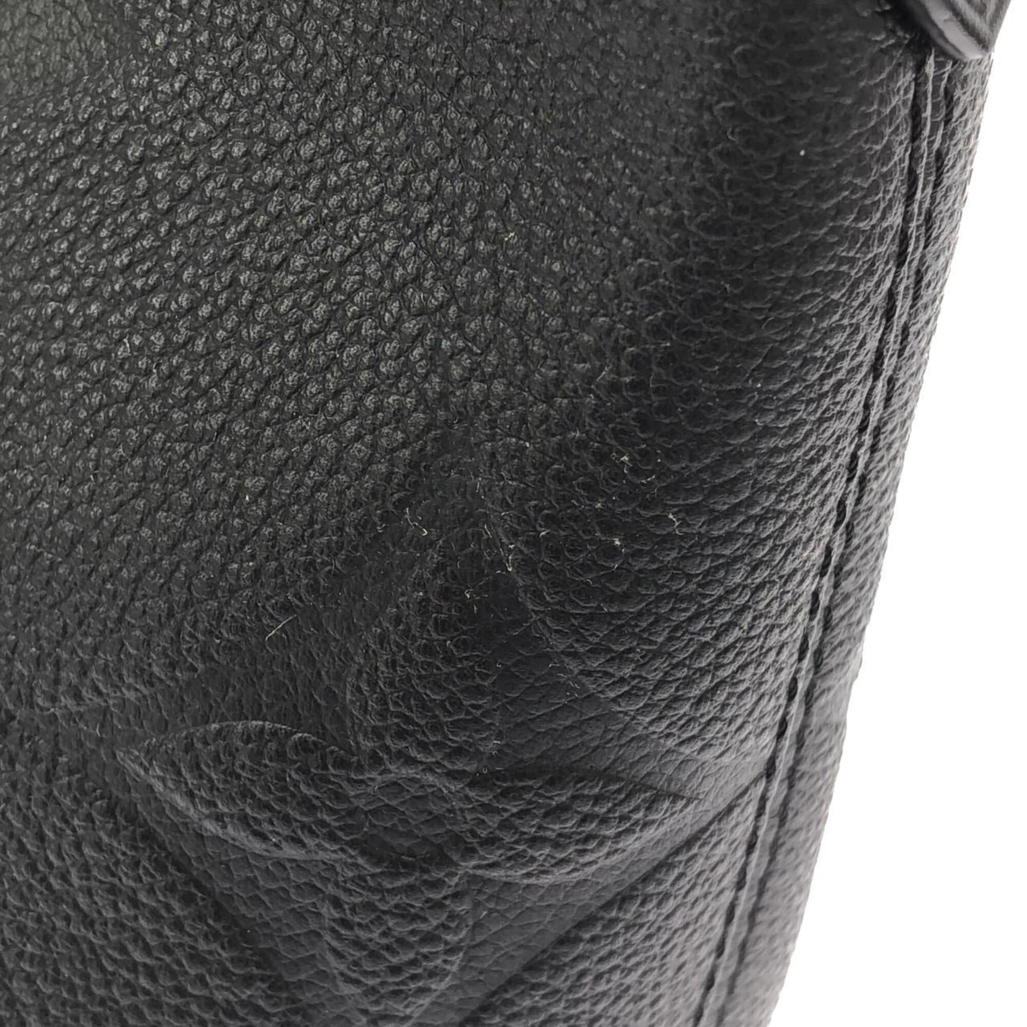 Louis Vuitton Black Leather Handbag (Pre-Owned)