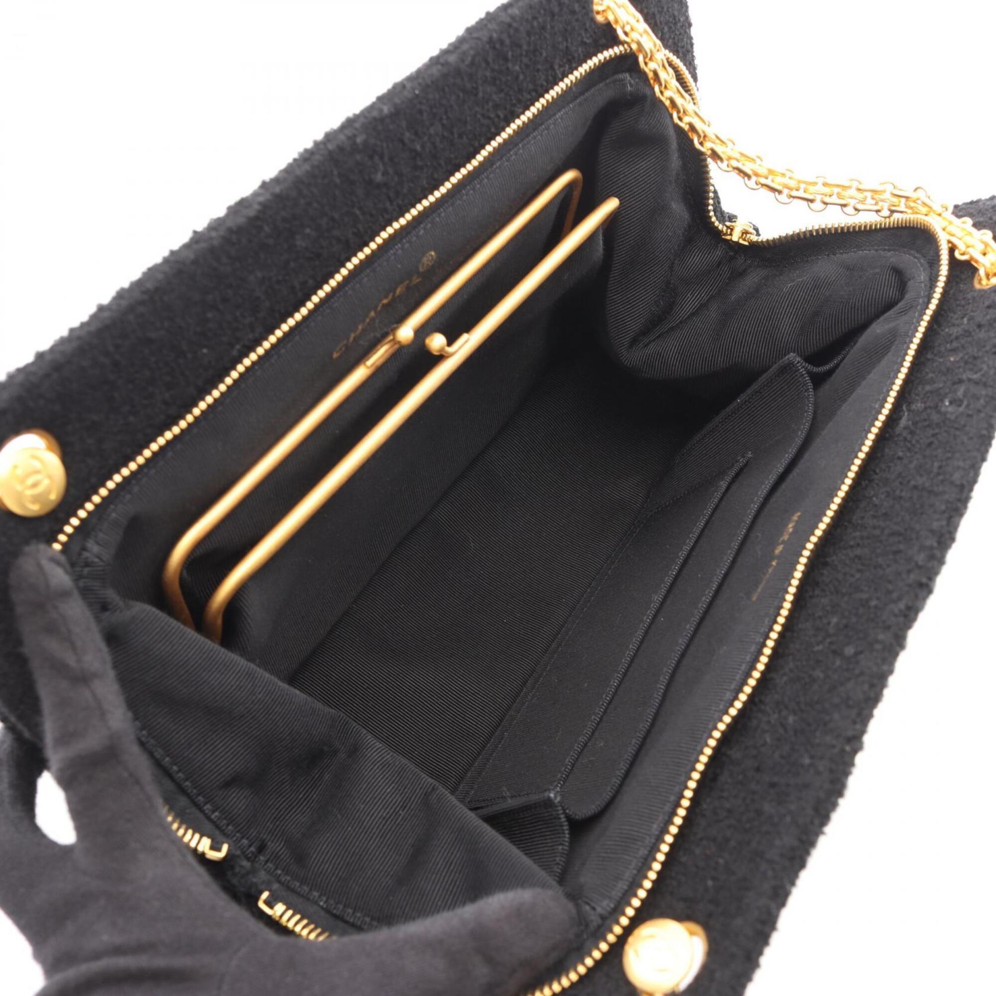 Chanel Black Fabric Handbag Shoulder Bag (Pre-Owned)