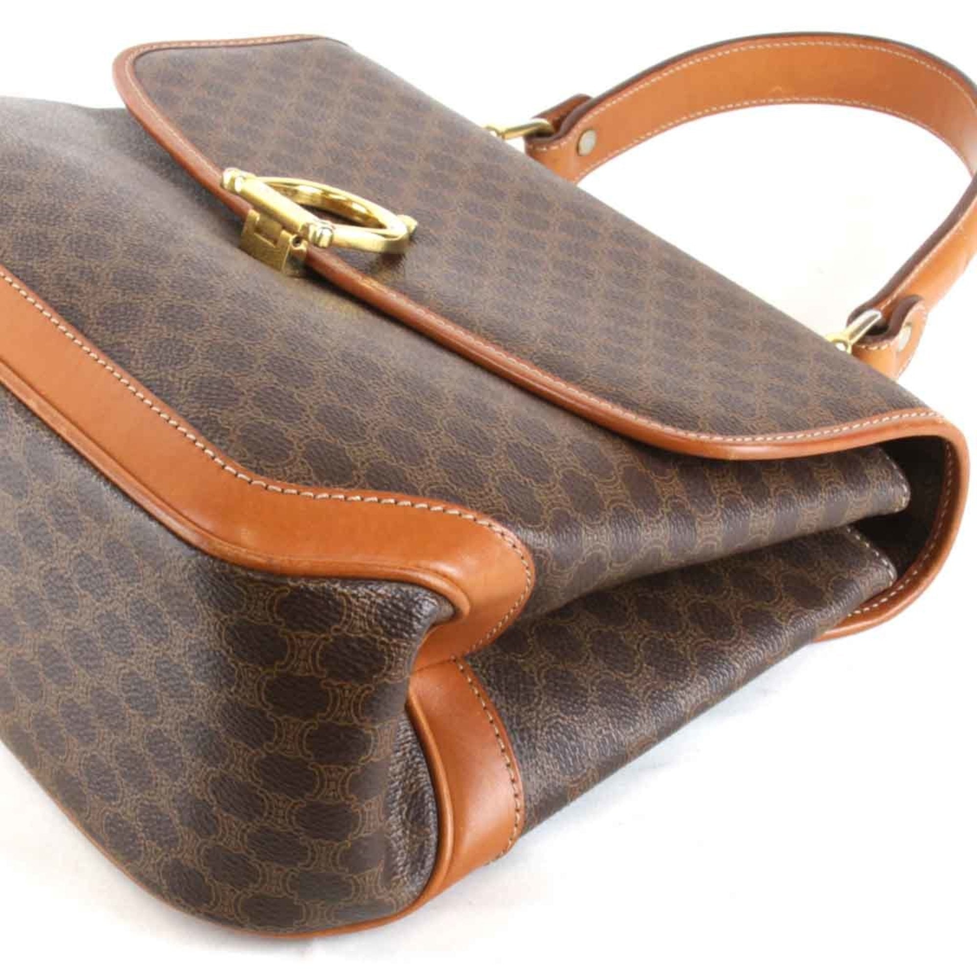 Celine Brown Leather Pvc Handbag (Pre-Owned)