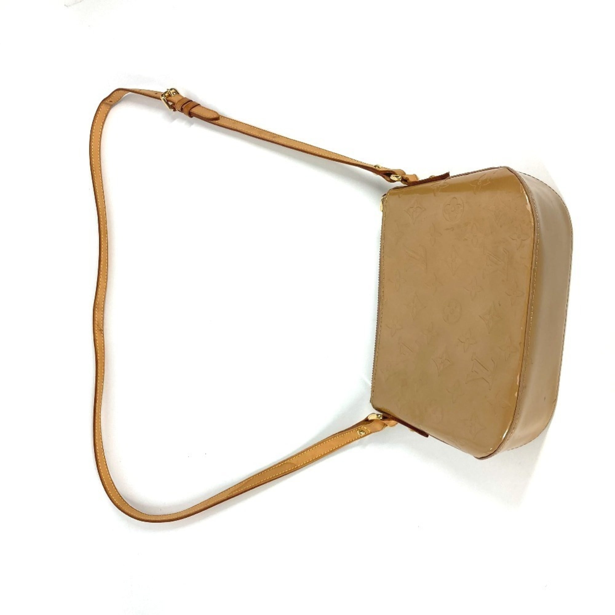 Louis Vuitton Monogram Vernis Beige Noisette Monogram Vernis Pochette Shoulder Bag (Pre-Owned)
