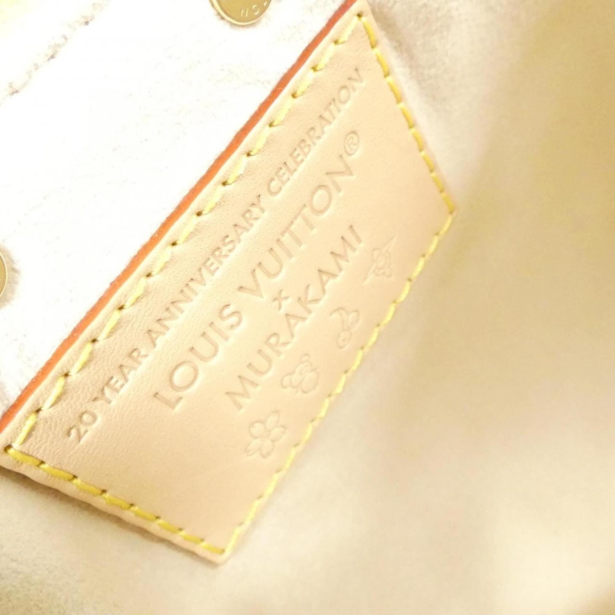 Louis Vuitton White Coated Canvas Pochette Pouch (Pre-Owned)