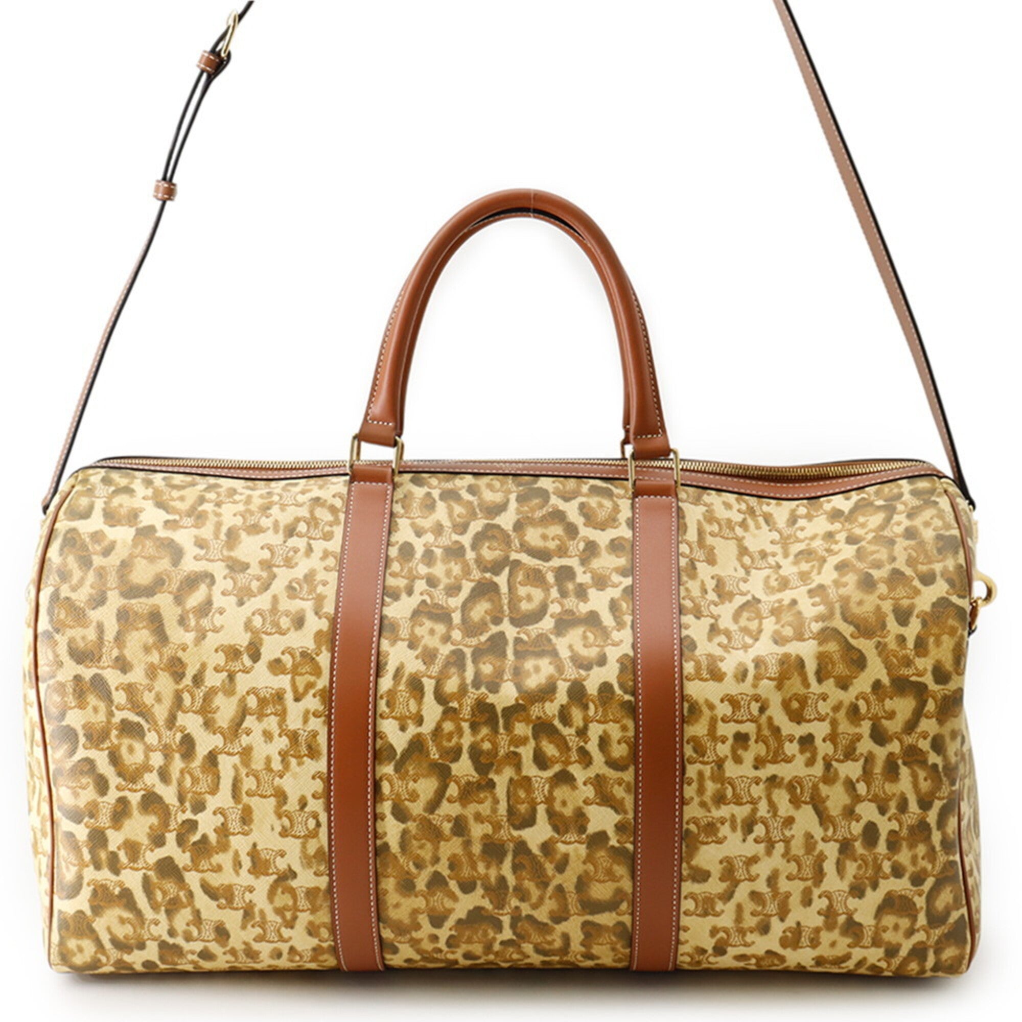 Celine Brown Pvc Leather Boston Bag (Pre-Owned)