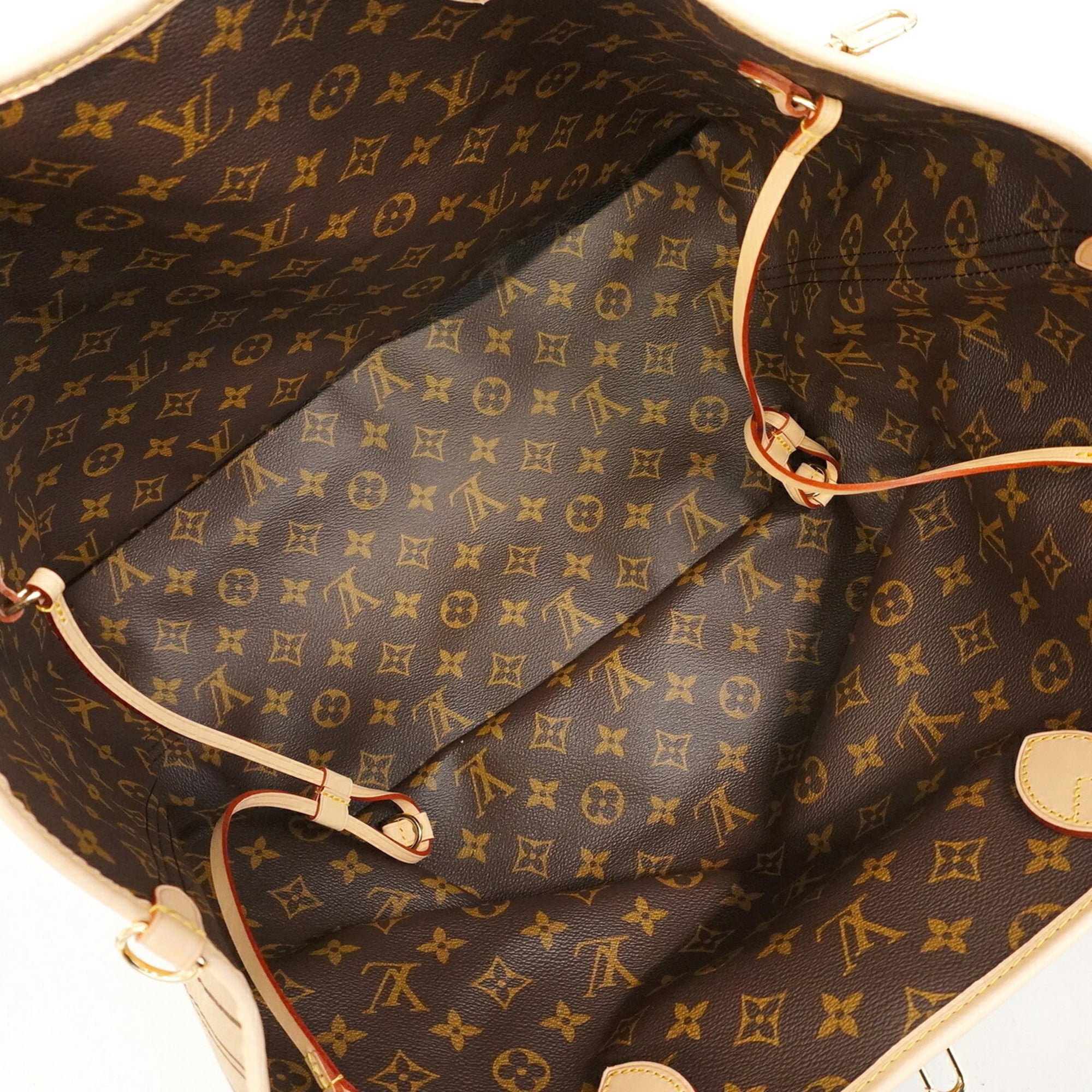 Louis Vuitton Beige Brown Tote Bag (Pre-Owned)