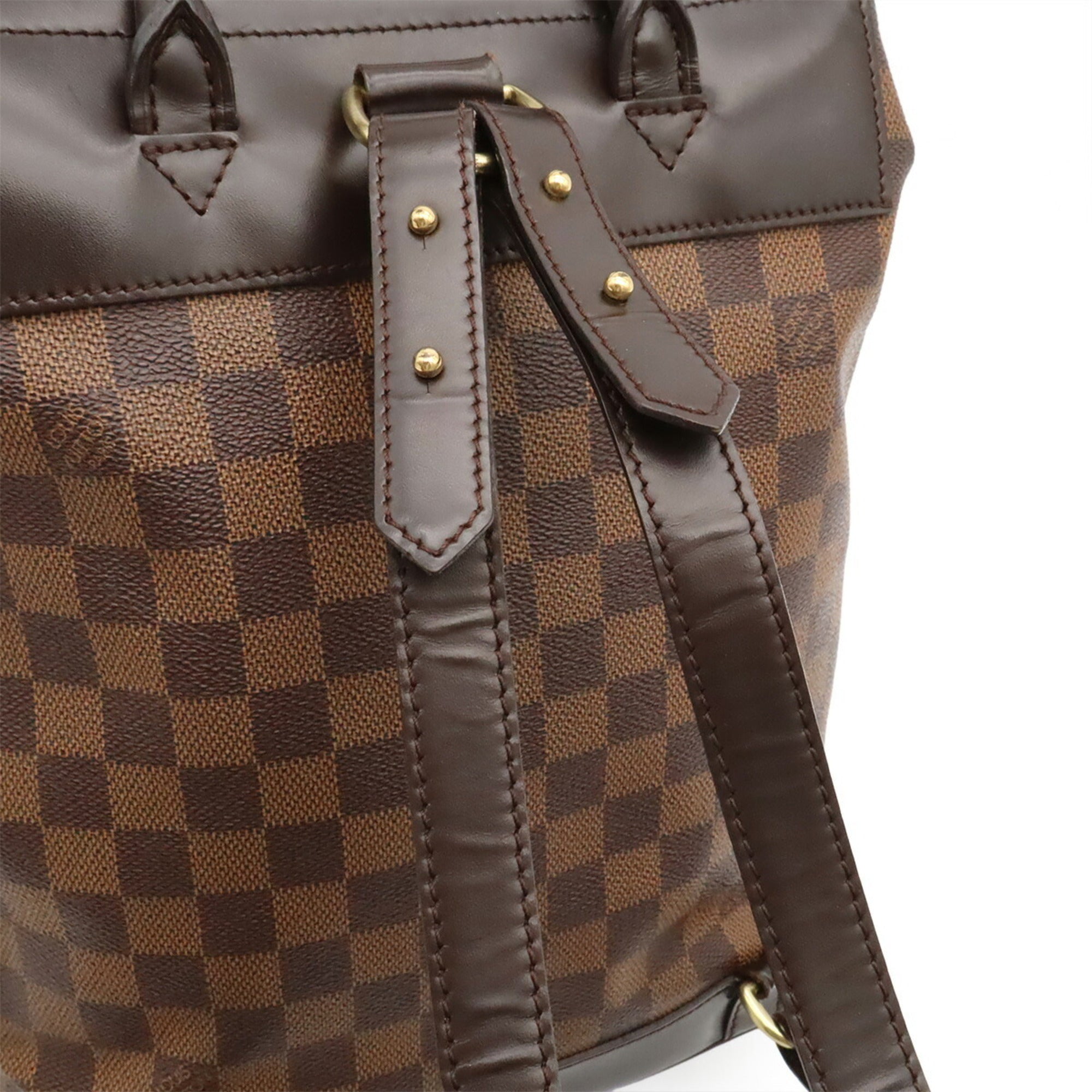 Louis Vuitton Brown Damier Canvas Pvc Backpack Shoulder Bag (Pre-Owned)