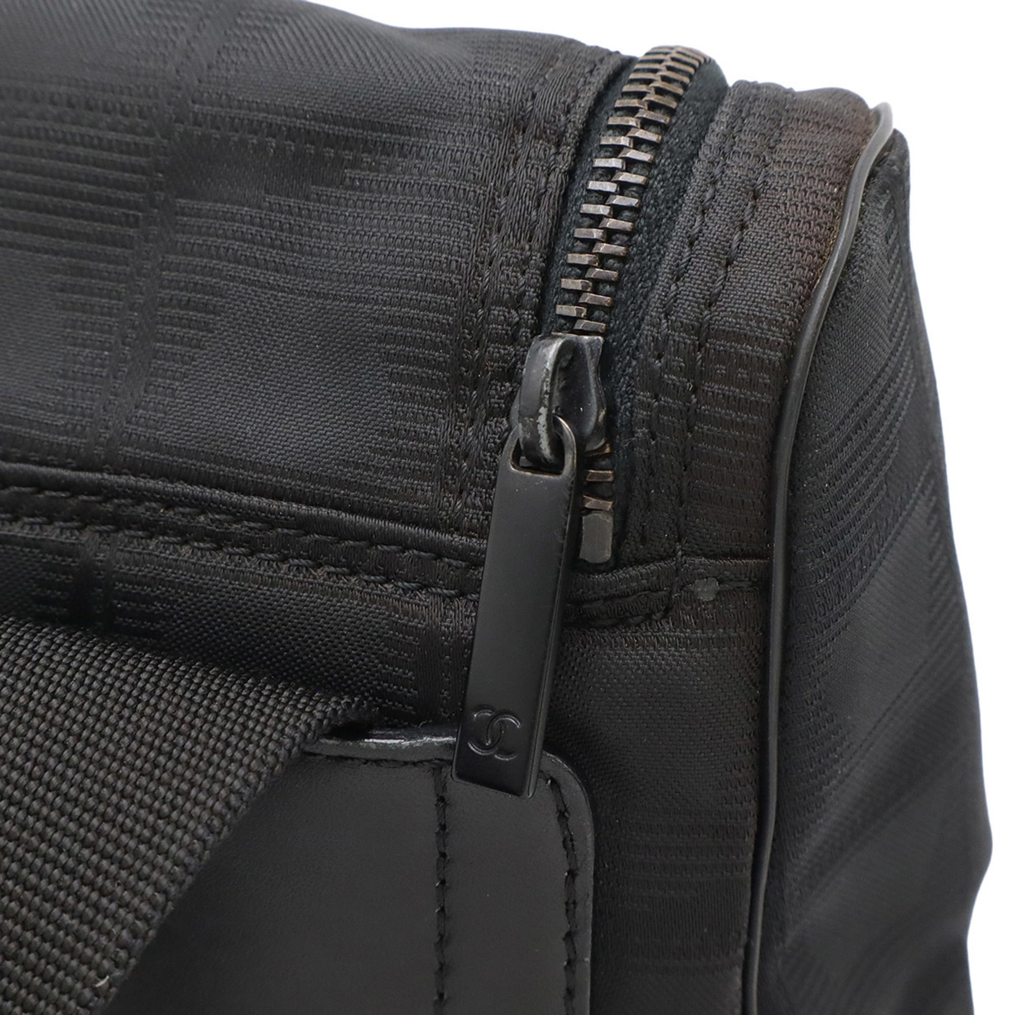 Chanel New Travel Line Black Nylon Backpack Shoulder Bag (Pre-Owned)