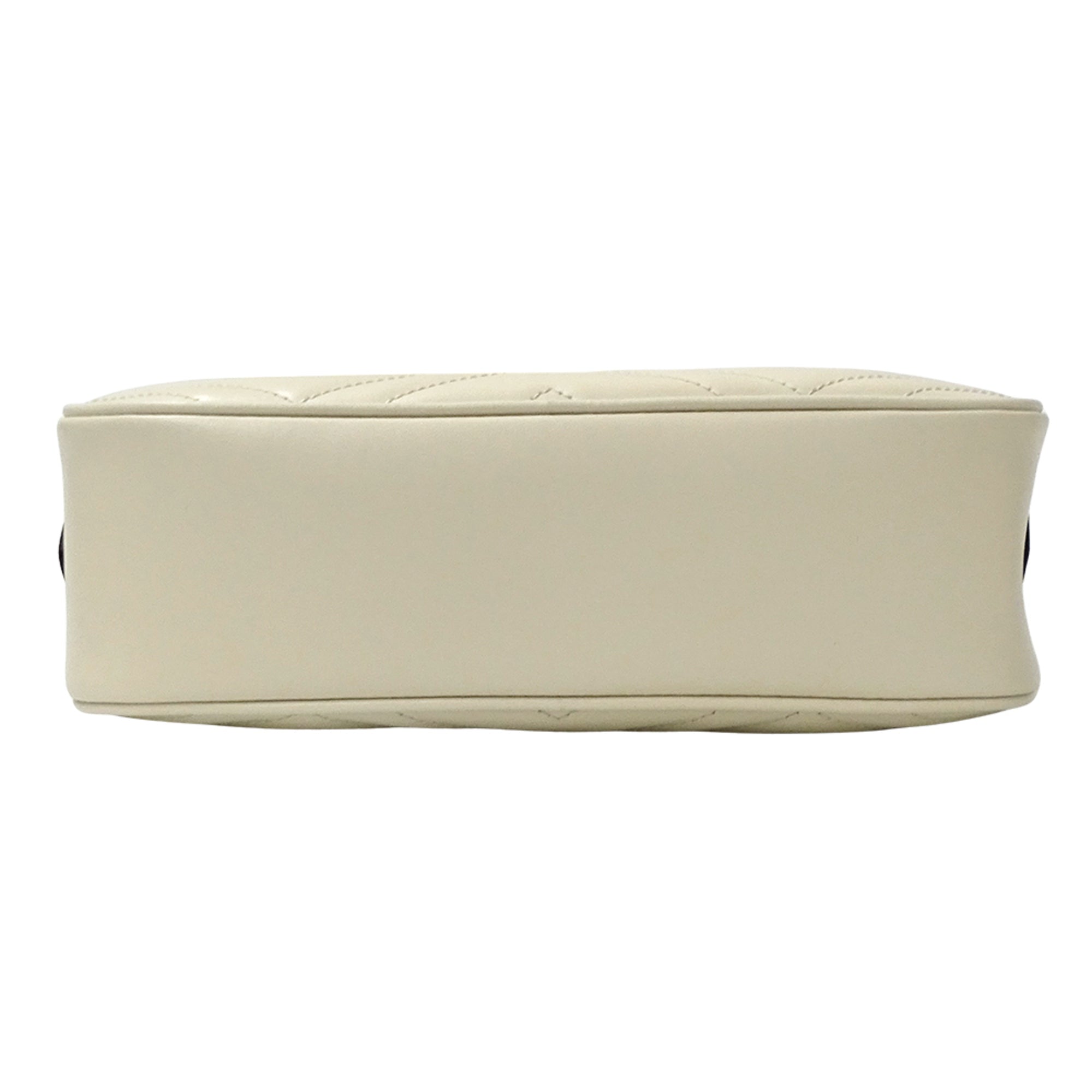 Gucci White Leather Handbag Shoulder Bag (Pre-Owned)