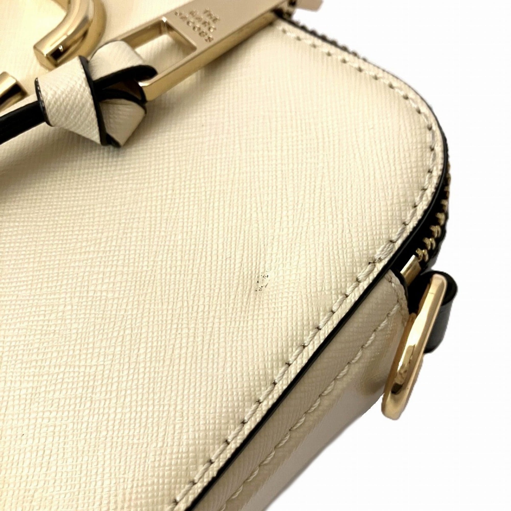 Marc Jacobs Beige Black Leather Shoulder Bag (Pre-Owned)