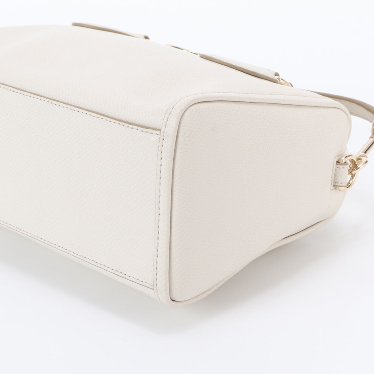 Coach Ivory Leather Boston Bag Crossbody Bag Handbag Shoulder Bag Tote Bag (Pre-Owned)