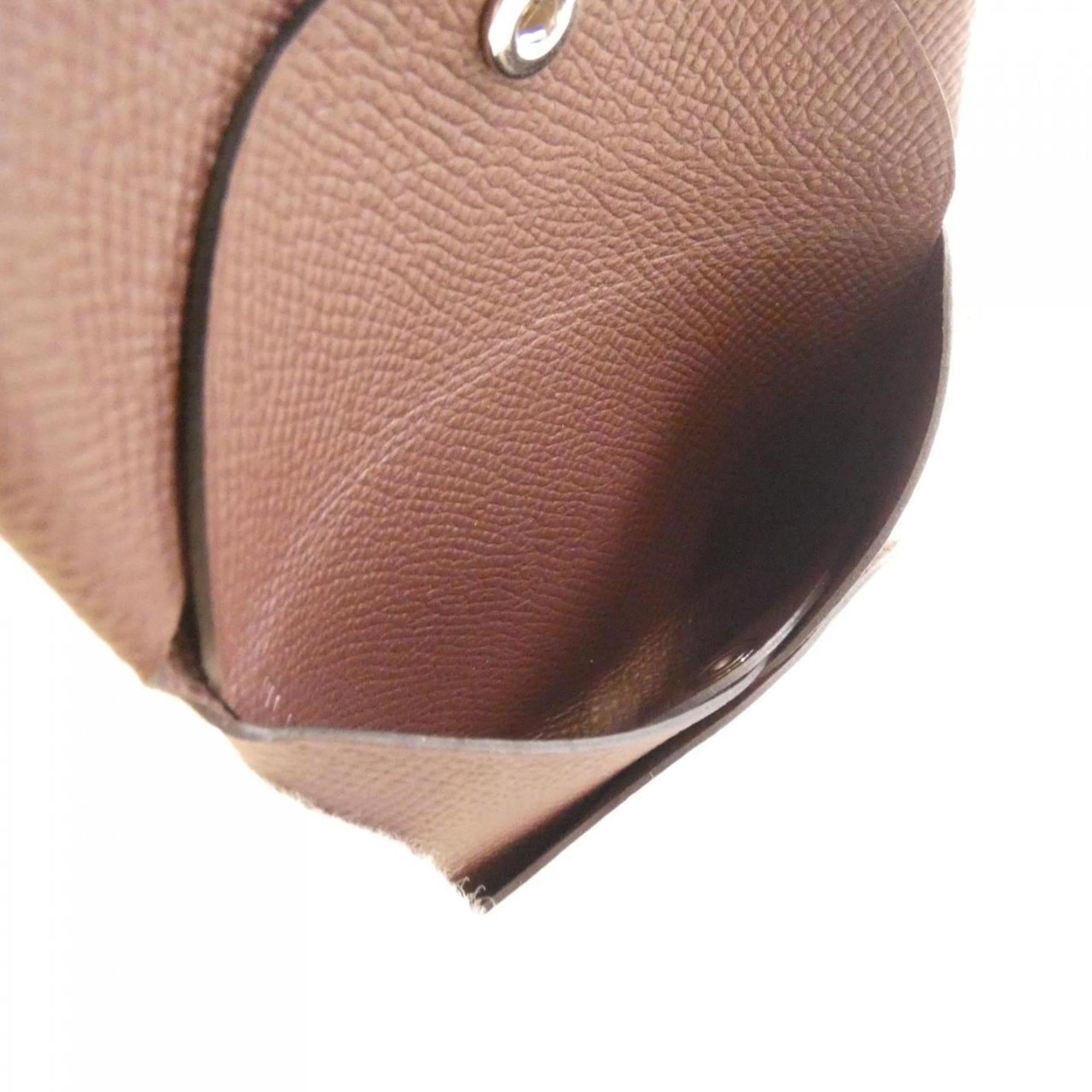 Hermes Brown Epsom Leather Coin Purse/Coin Case (Pre-Owned)