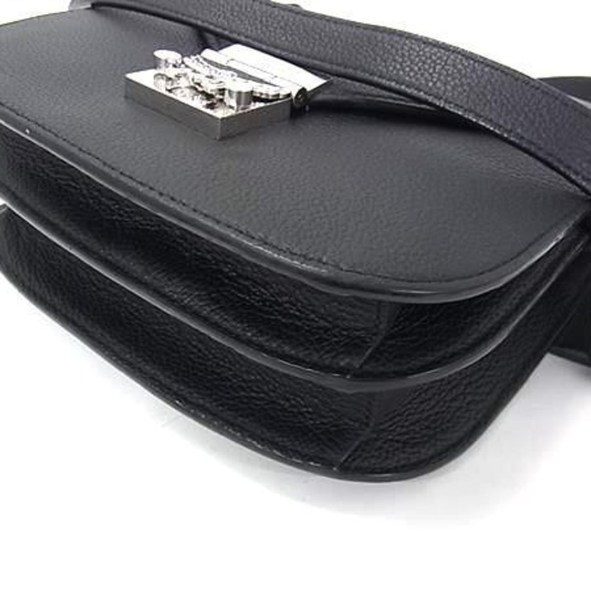 Mcm Black Leather Shoulder Bag (Pre-Owned)