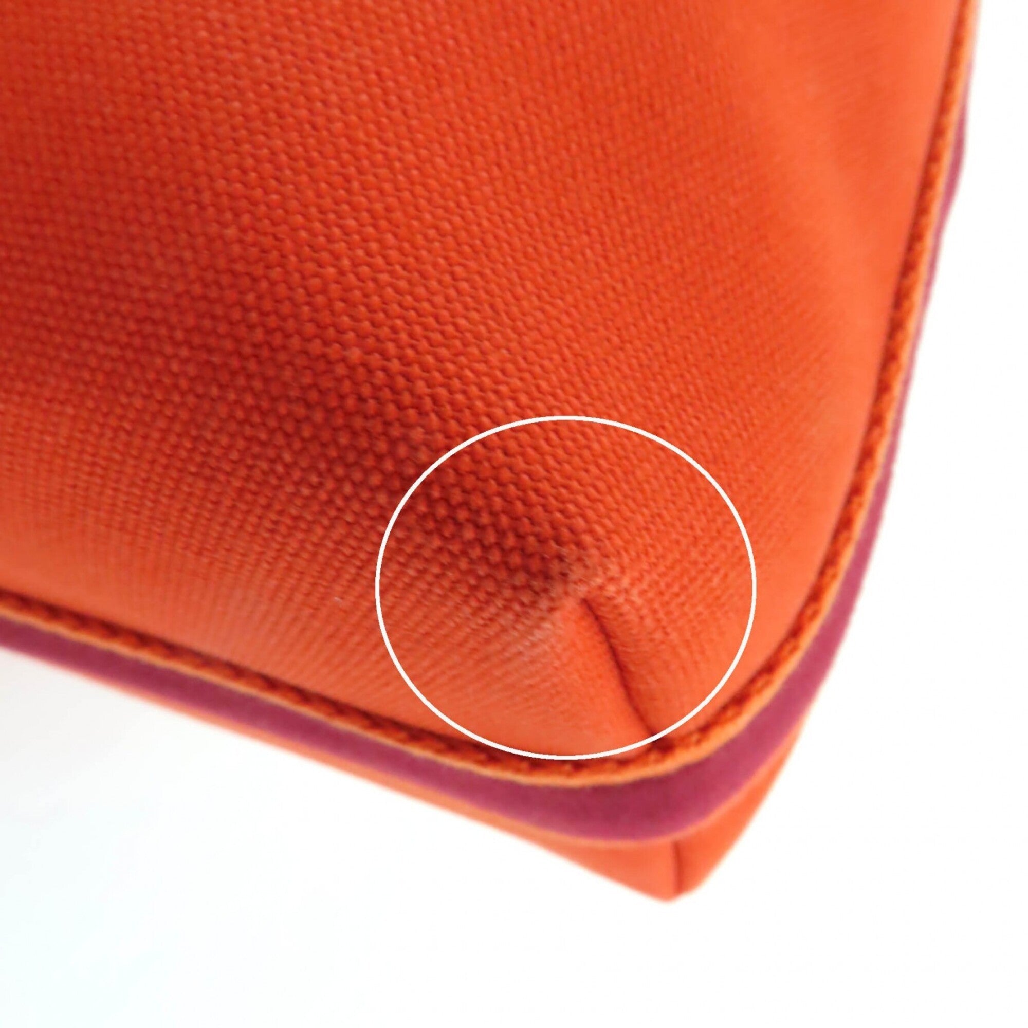 Hermes Orange Wool Handbag (Pre-Owned)