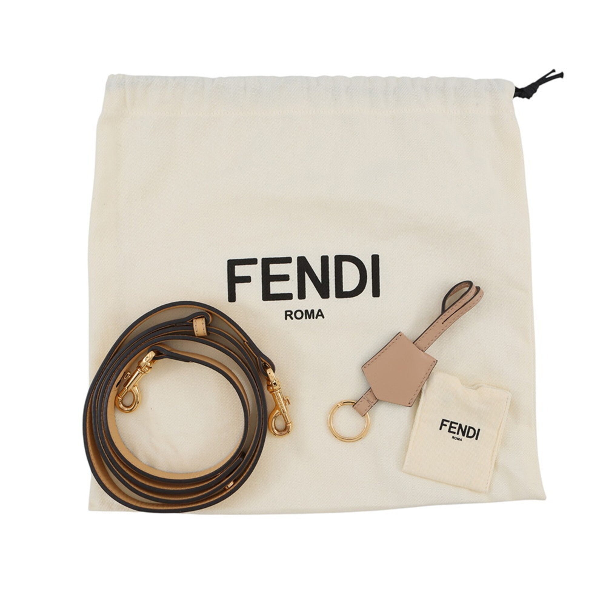 Fendi Brown Yellow Leather Handbag (Pre-Owned)