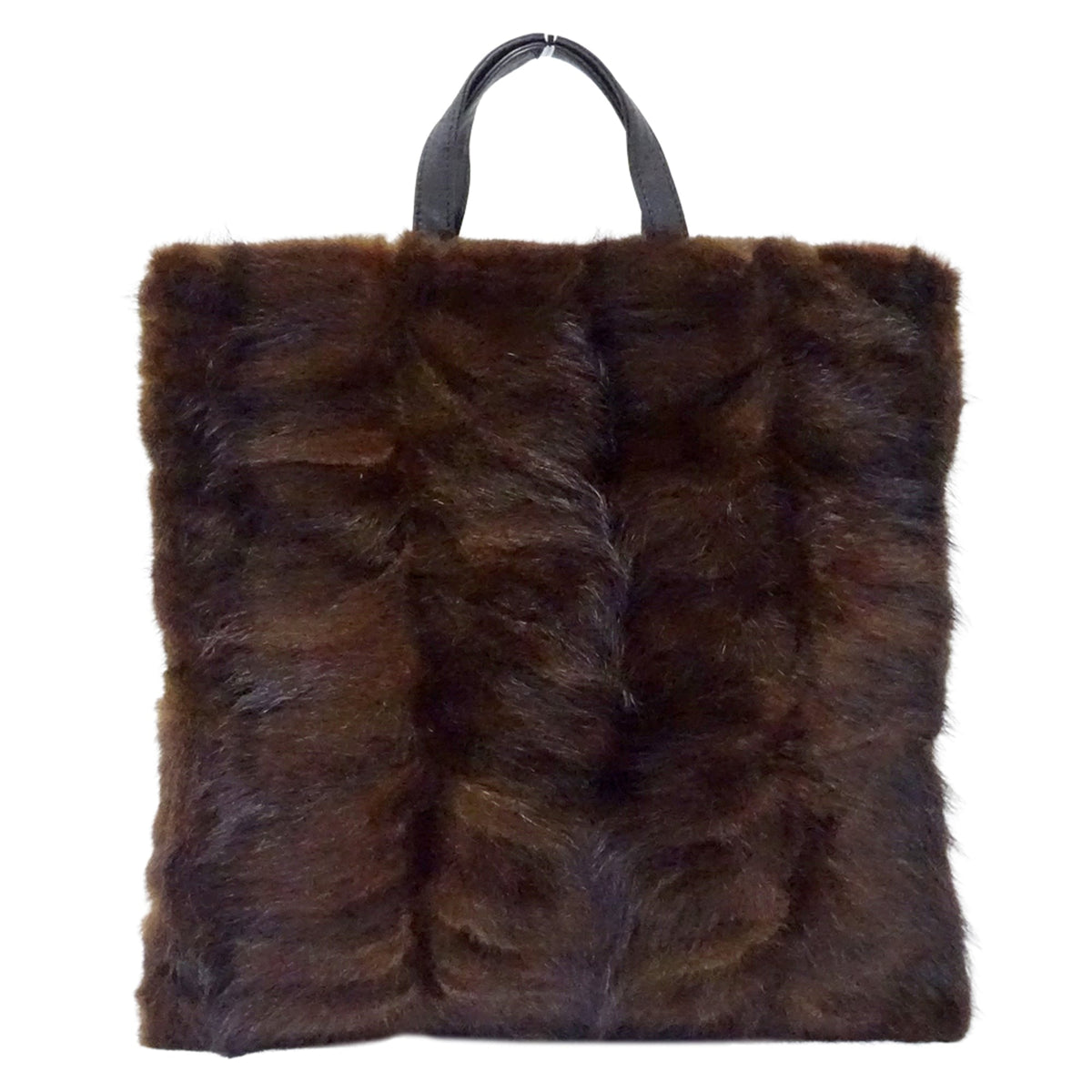 Loewe Brown Fur Leather Handbag Tote Bag (Pre-Owned)