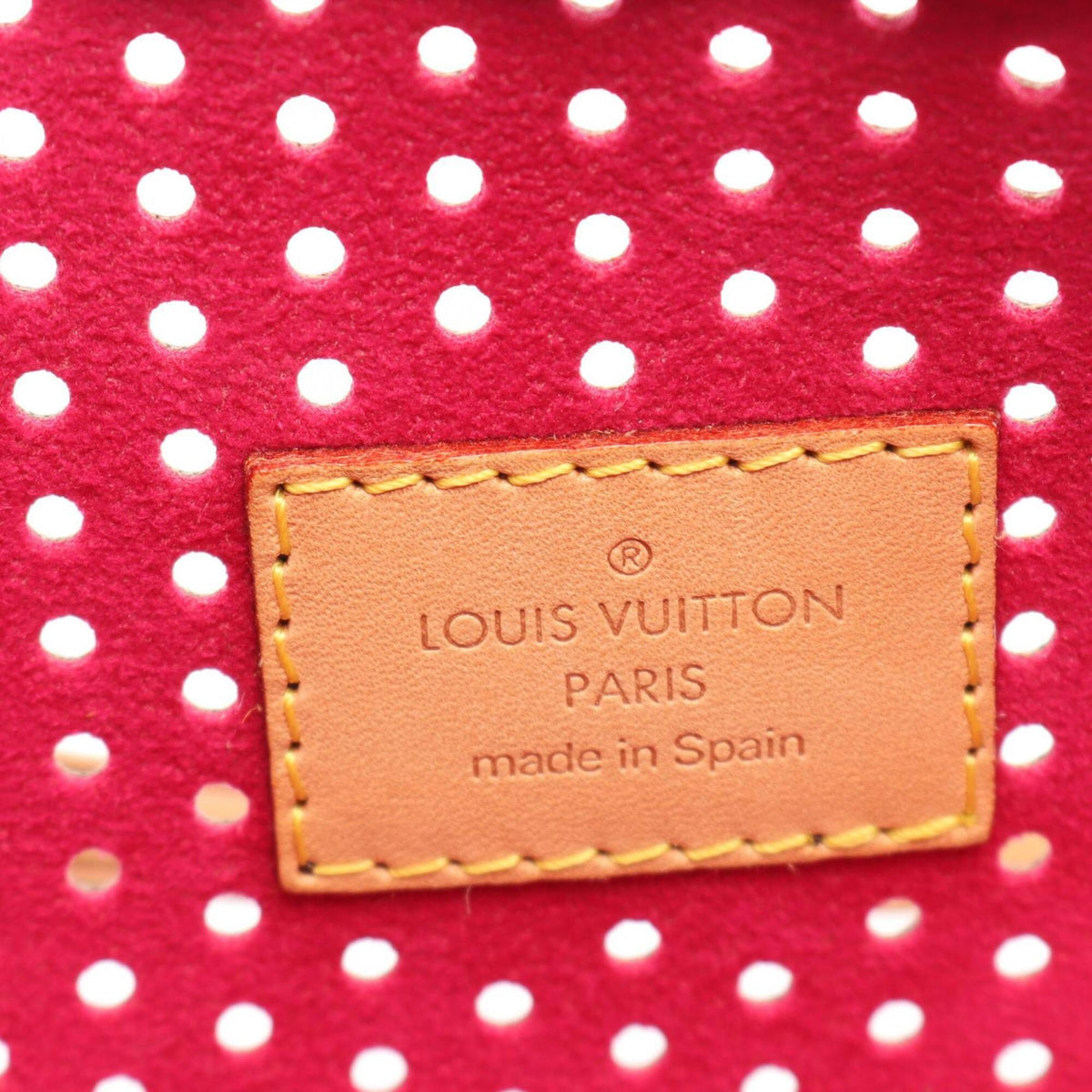Louis Vuitton Brown Fuchsia Pink Coated Canvas Leather Handbag (Pre-Owned)
