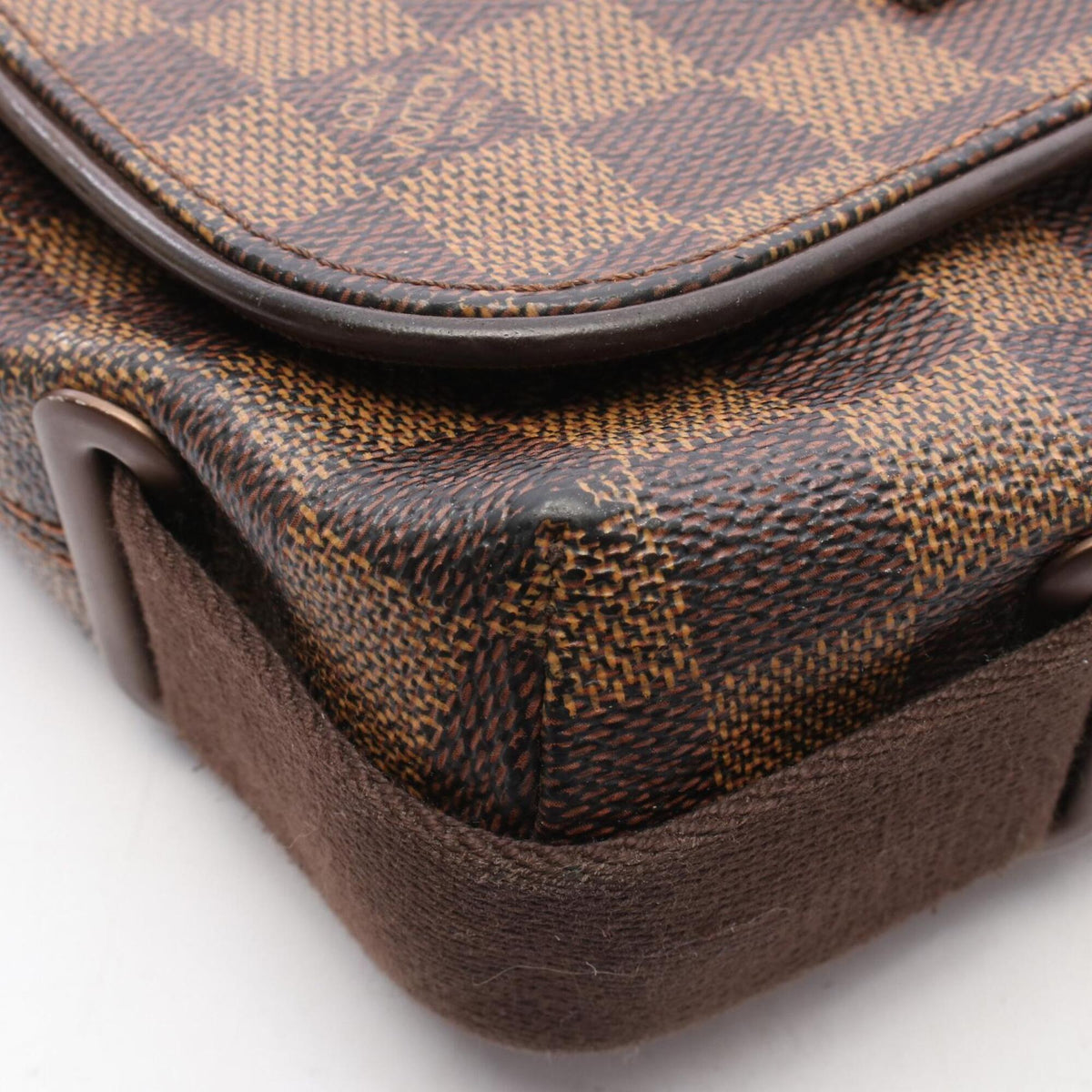 Louis Vuitton Damier Brown Coated Canvas Leather Shoulder Bag (Pre-Owned)