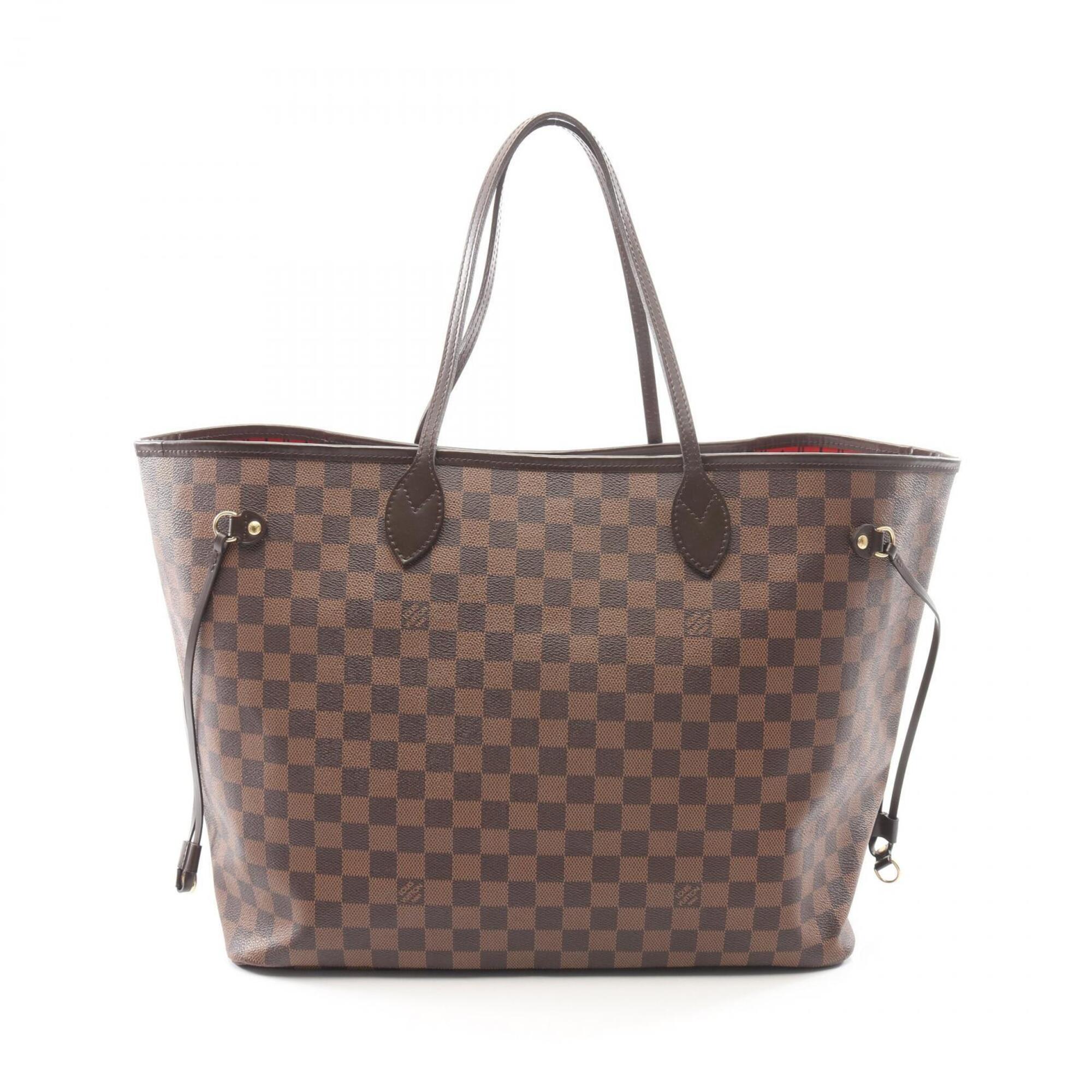 Louis Vuitton Brown Coated Canvas Leather Handbag Tote Bag (Pre-Owned)