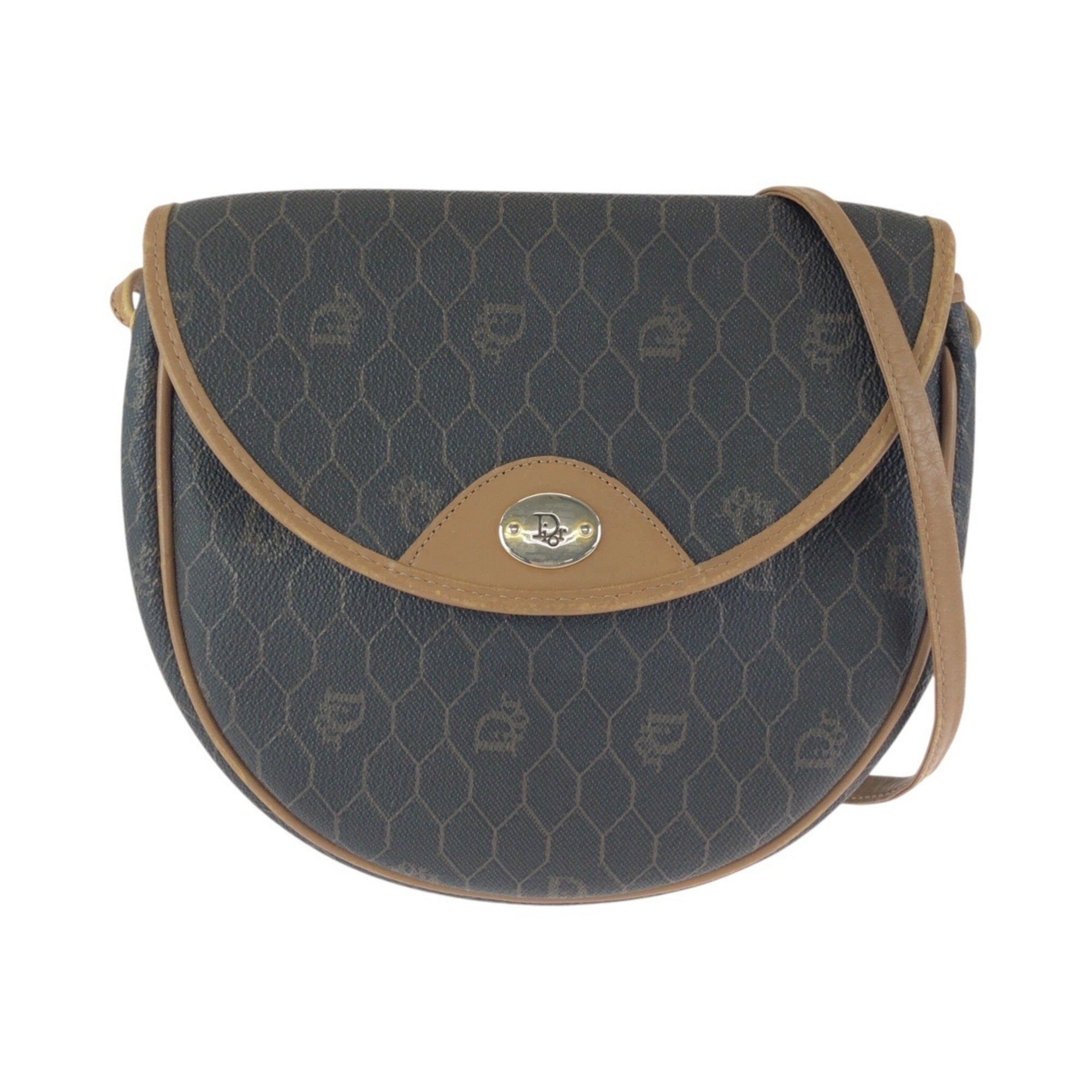 Christian Dior Beige Brown Pvc Pochette Shoulder Bag (Pre-Owned)