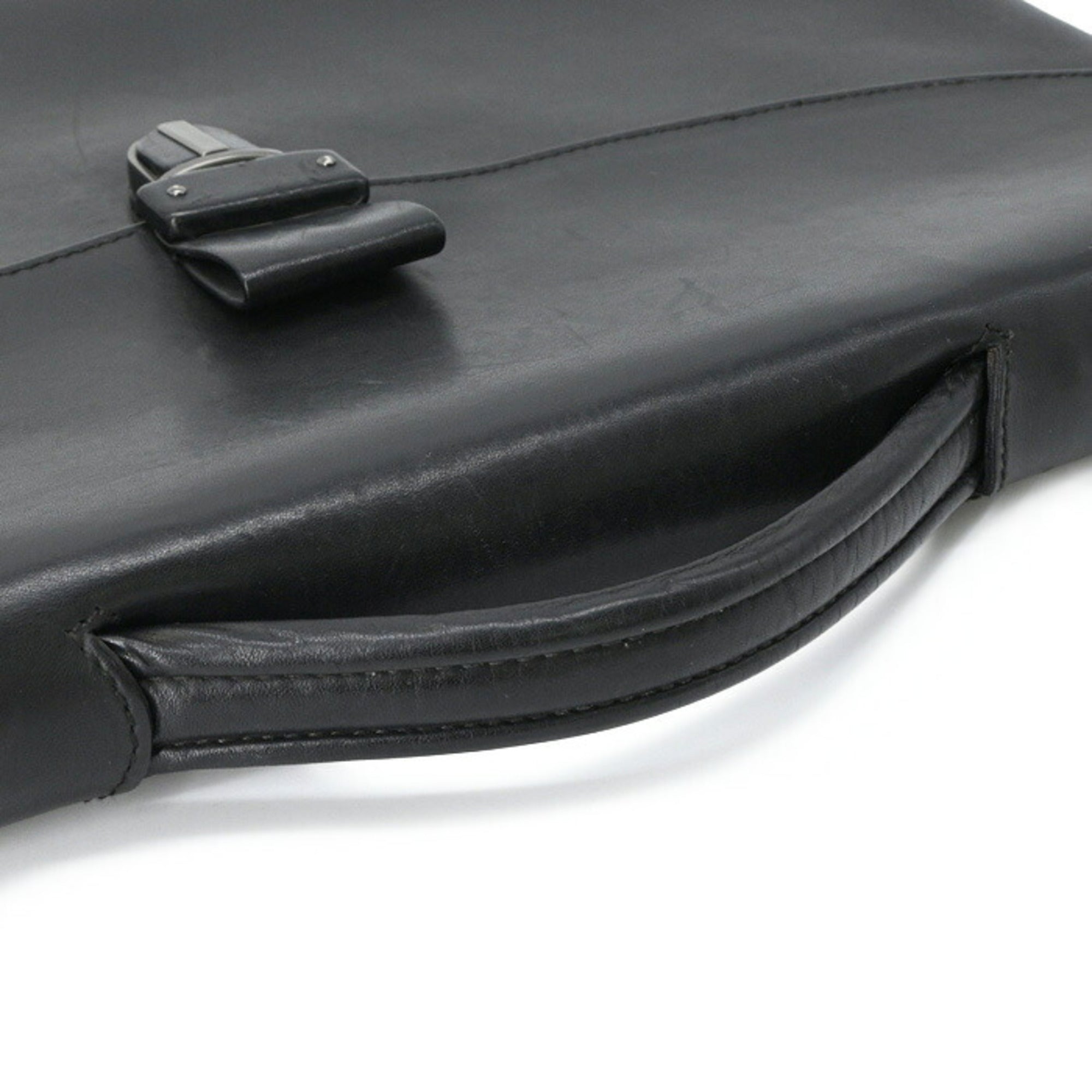 Bottega Veneta Black Leather Briefcase (Pre-Owned)