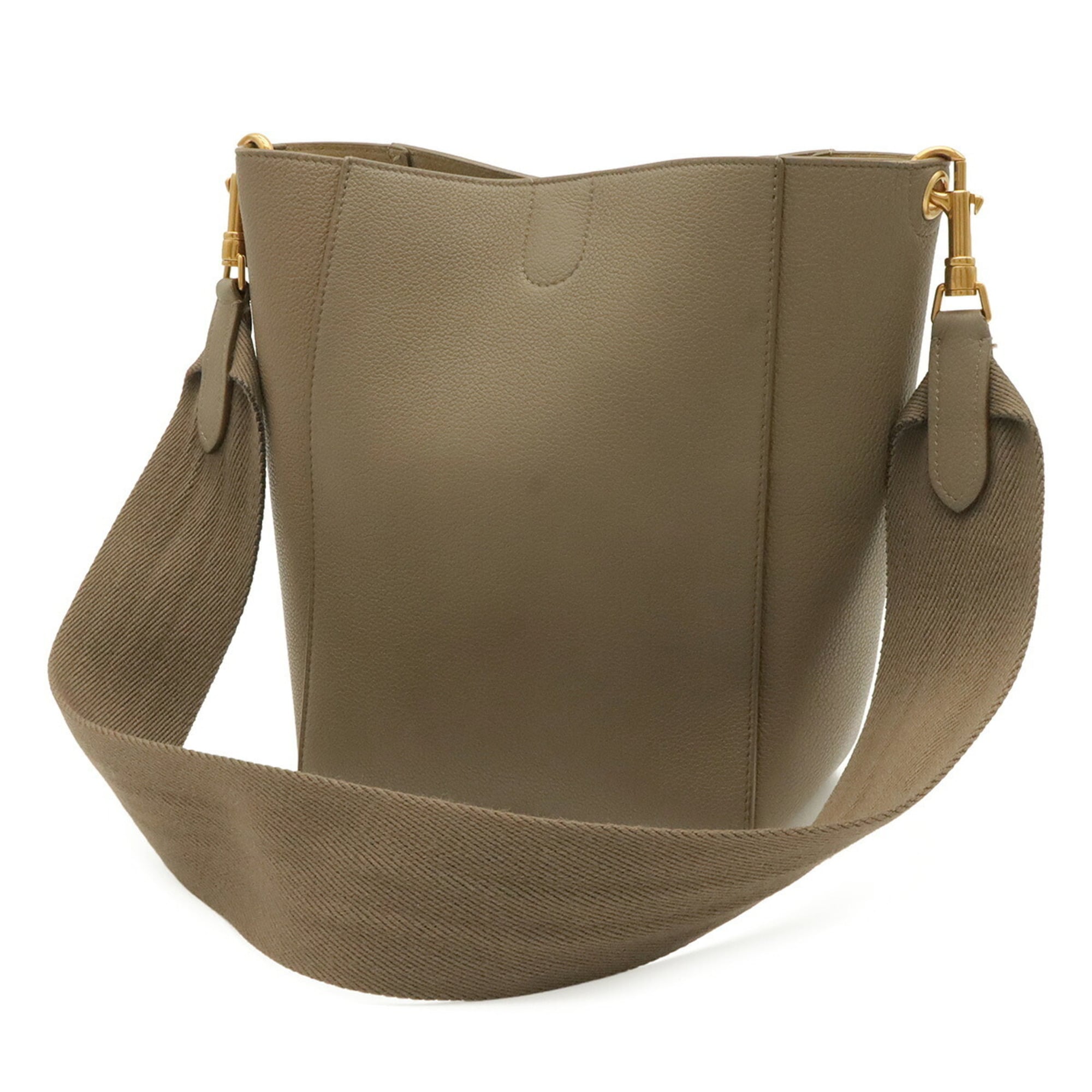 Celine Grayish Leather Shoulder Bag (Pre-Owned)