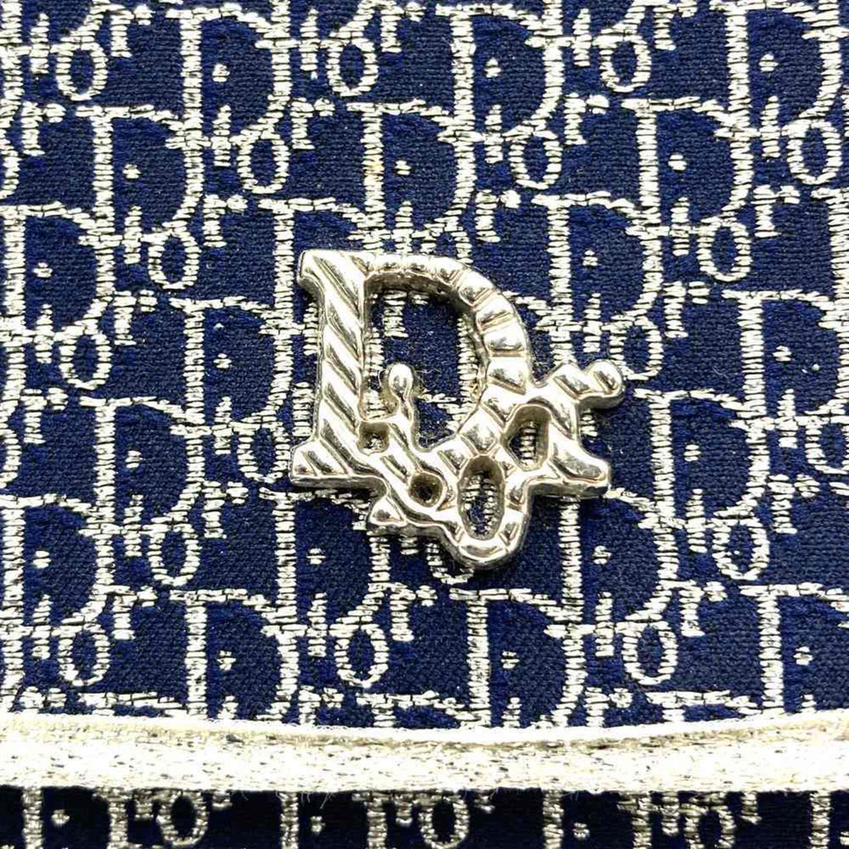 Christian Dior Navy Canvas Shoulder Bag (Pre-Owned)
