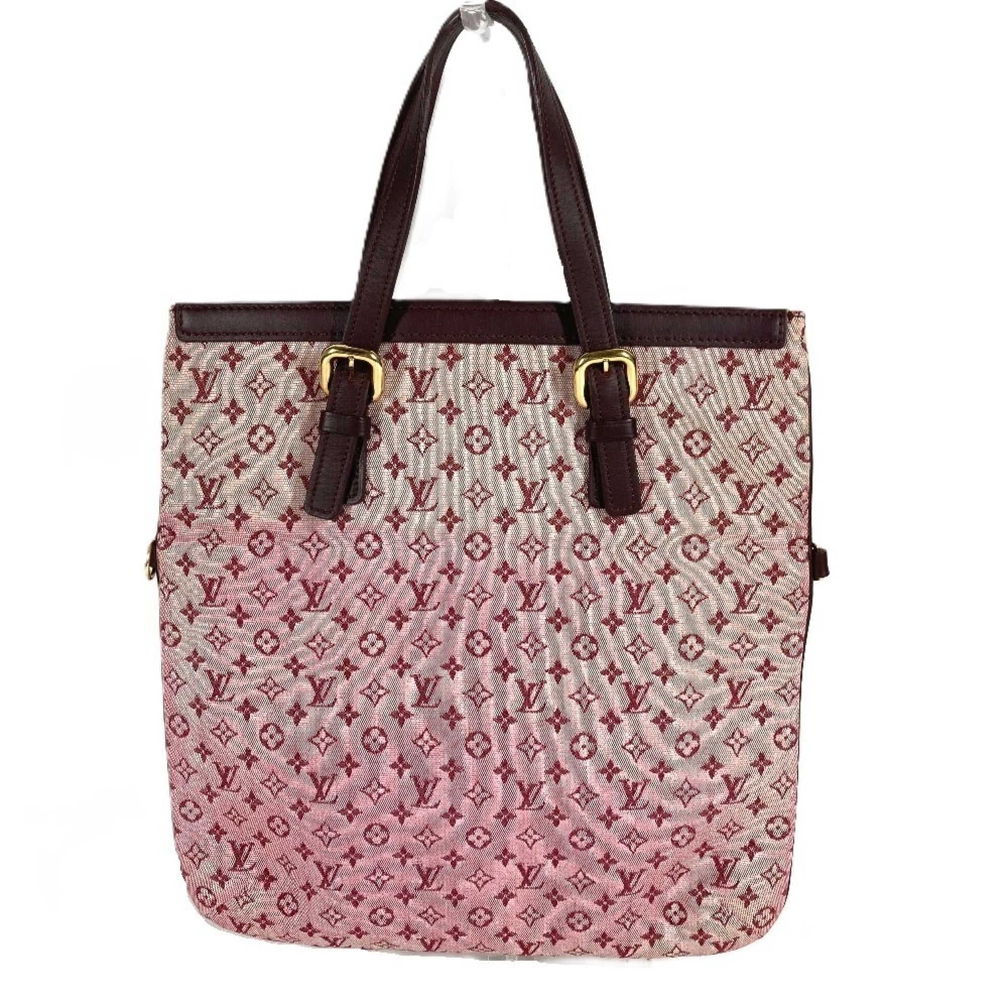 Louis Vuitton Red Color Monogram Mini Handbag Tote Bag (Pre-Owned)
