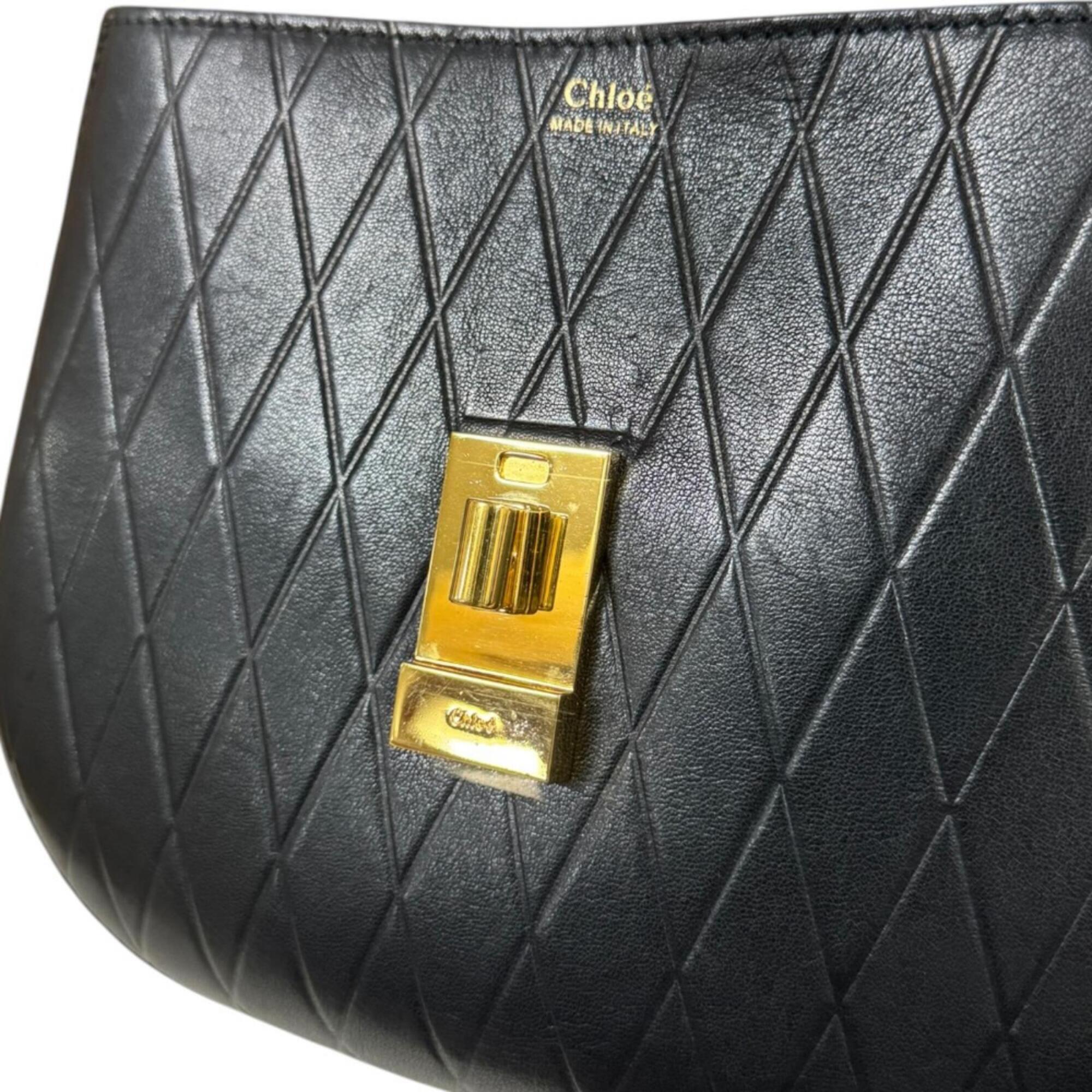 Chloé Black Leather Suede Shoulder Bag (Pre-Owned)