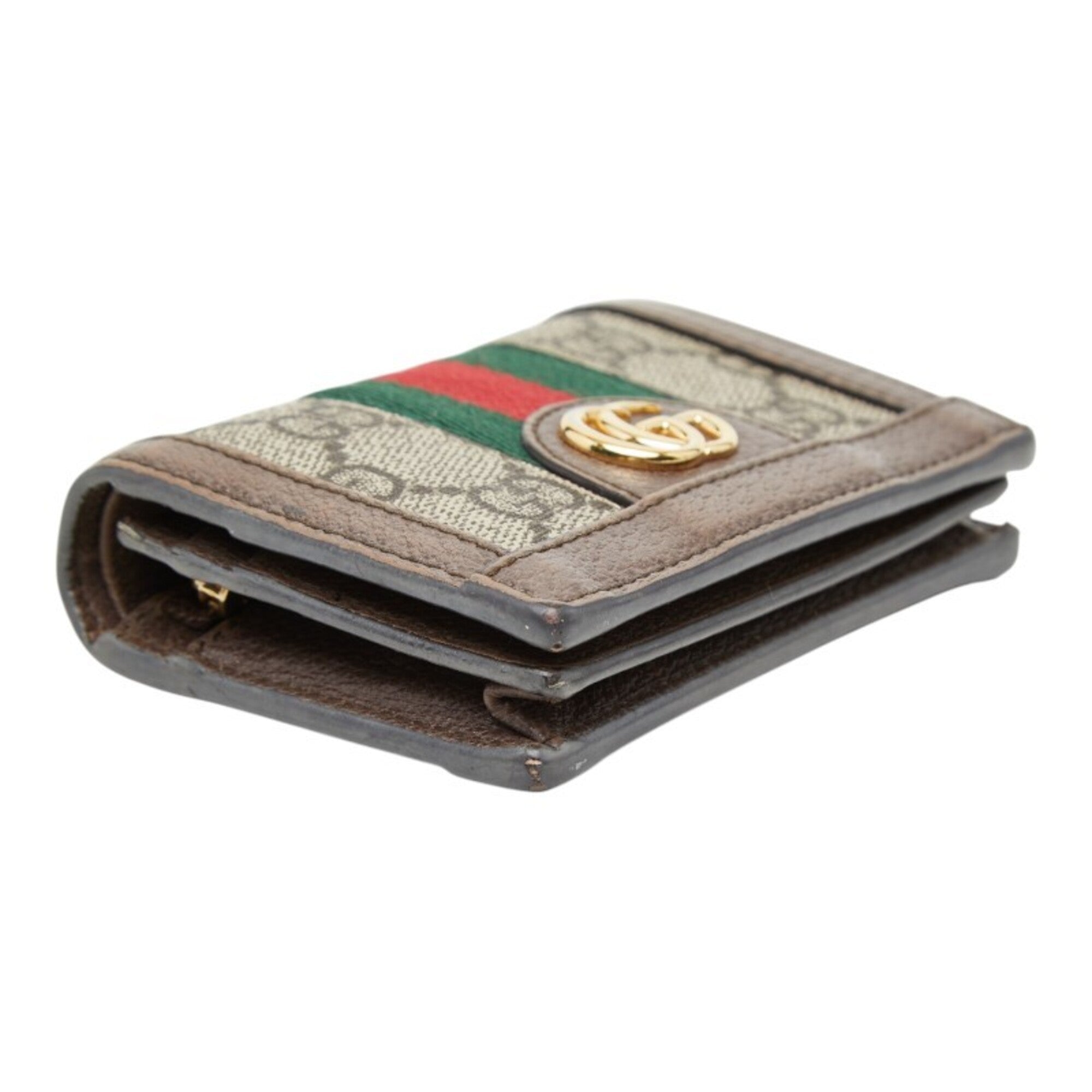 Gucci Beige Multi-Color Leather Wallet (Bi-Fold) (Pre-Owned)