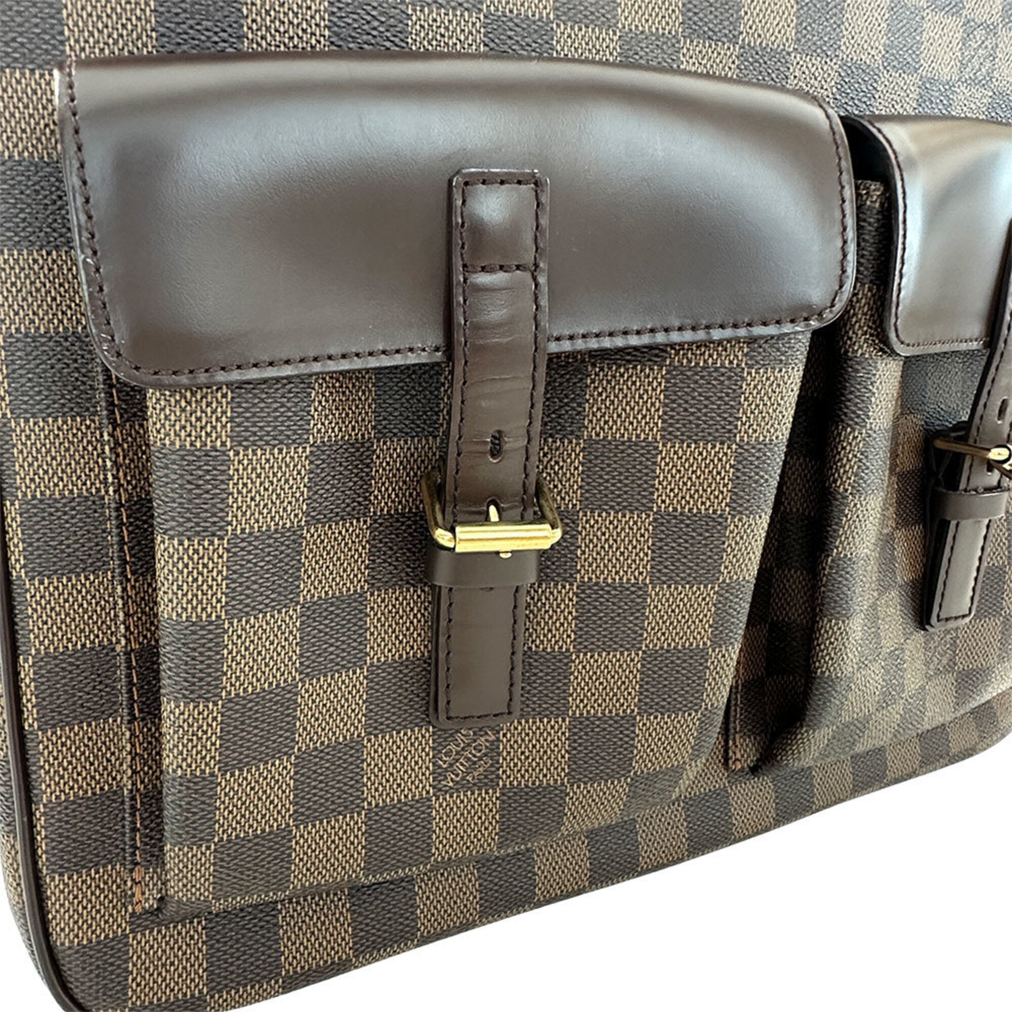 Louis Vuitton Damier Canvas Ebene Damier Canvas Handbag Tote Bag (Pre-Owned)