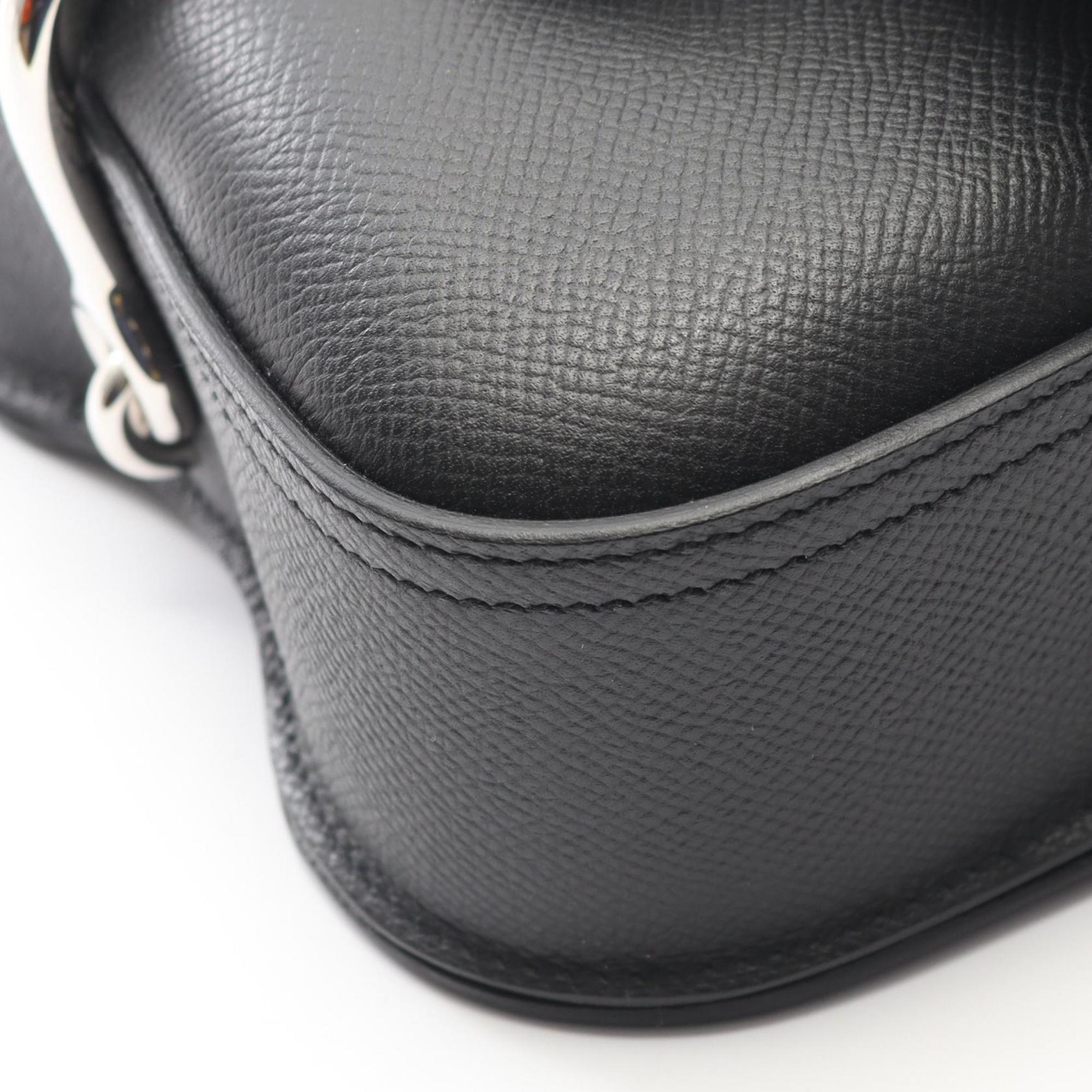 Hermes Black Leather Shoulder Bag (Pre-Owned)