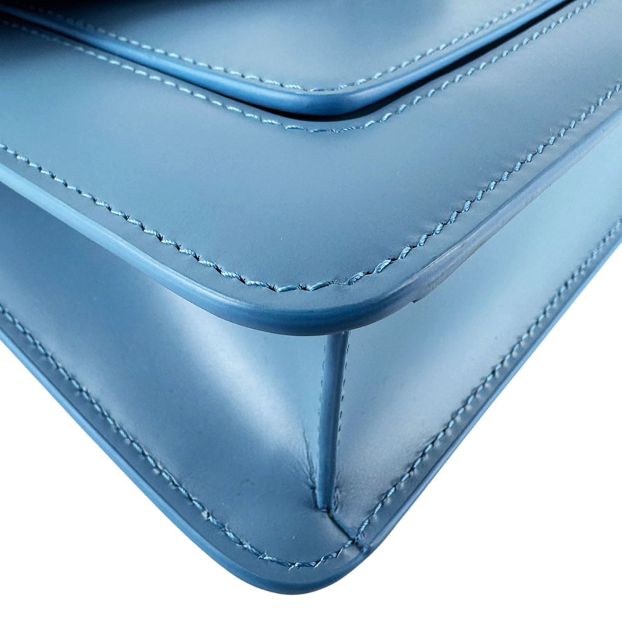 Bvlgari Blue Leather Shoulder Bag (Pre-Owned)