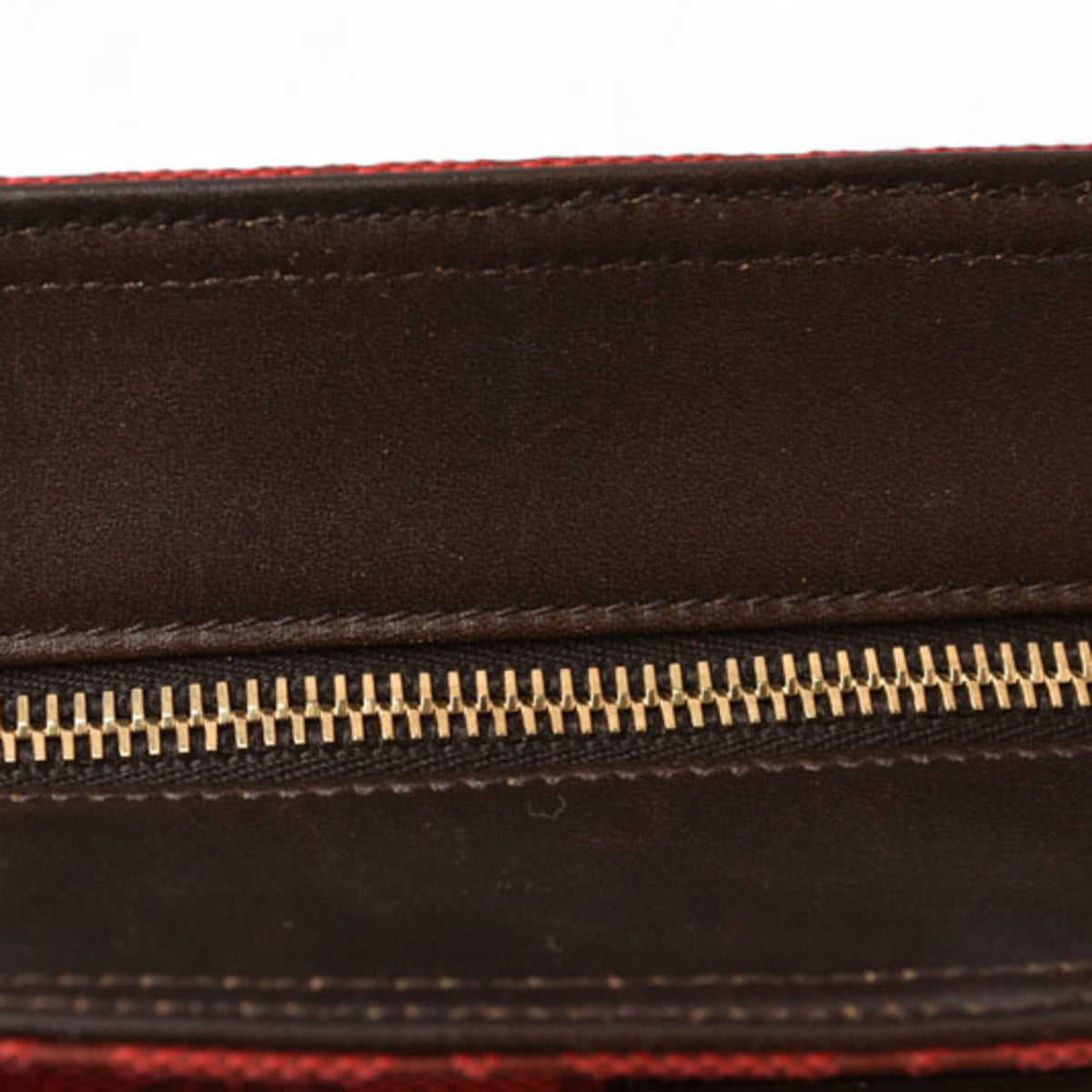 Gucci Dark Red Red Color Coated Canvas Shoulder Bag Tote Bag (Pre-Owned)