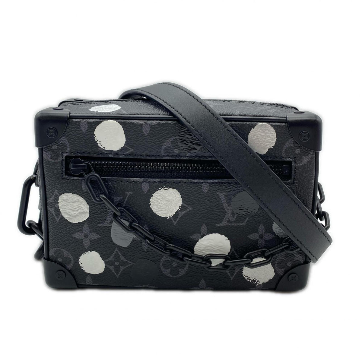 Louis Vuitton Black White Leather Shoulder Bag (Pre-Owned)