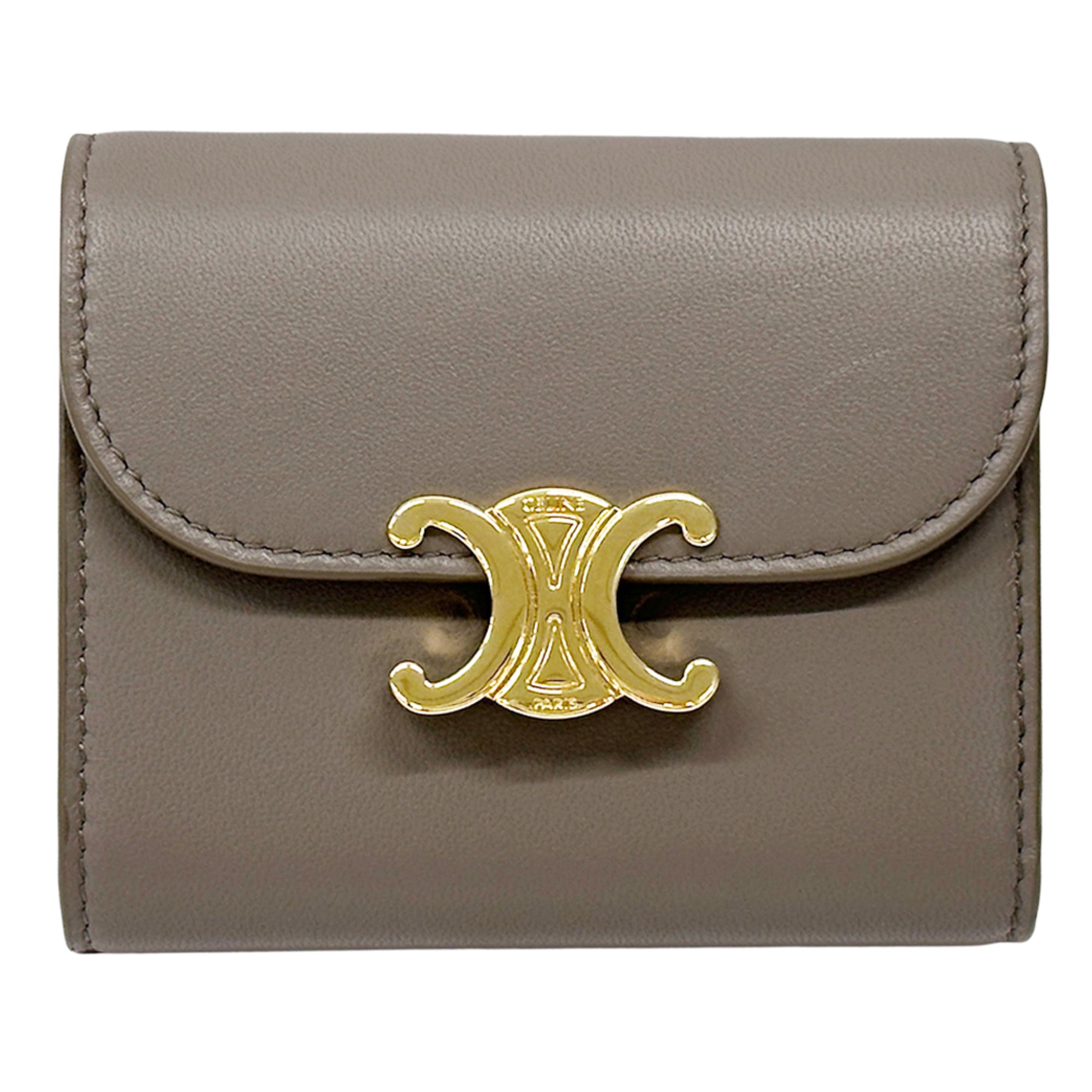 Celine Gray Leather Wallet (Bi-Fold) (Pre-Owned)