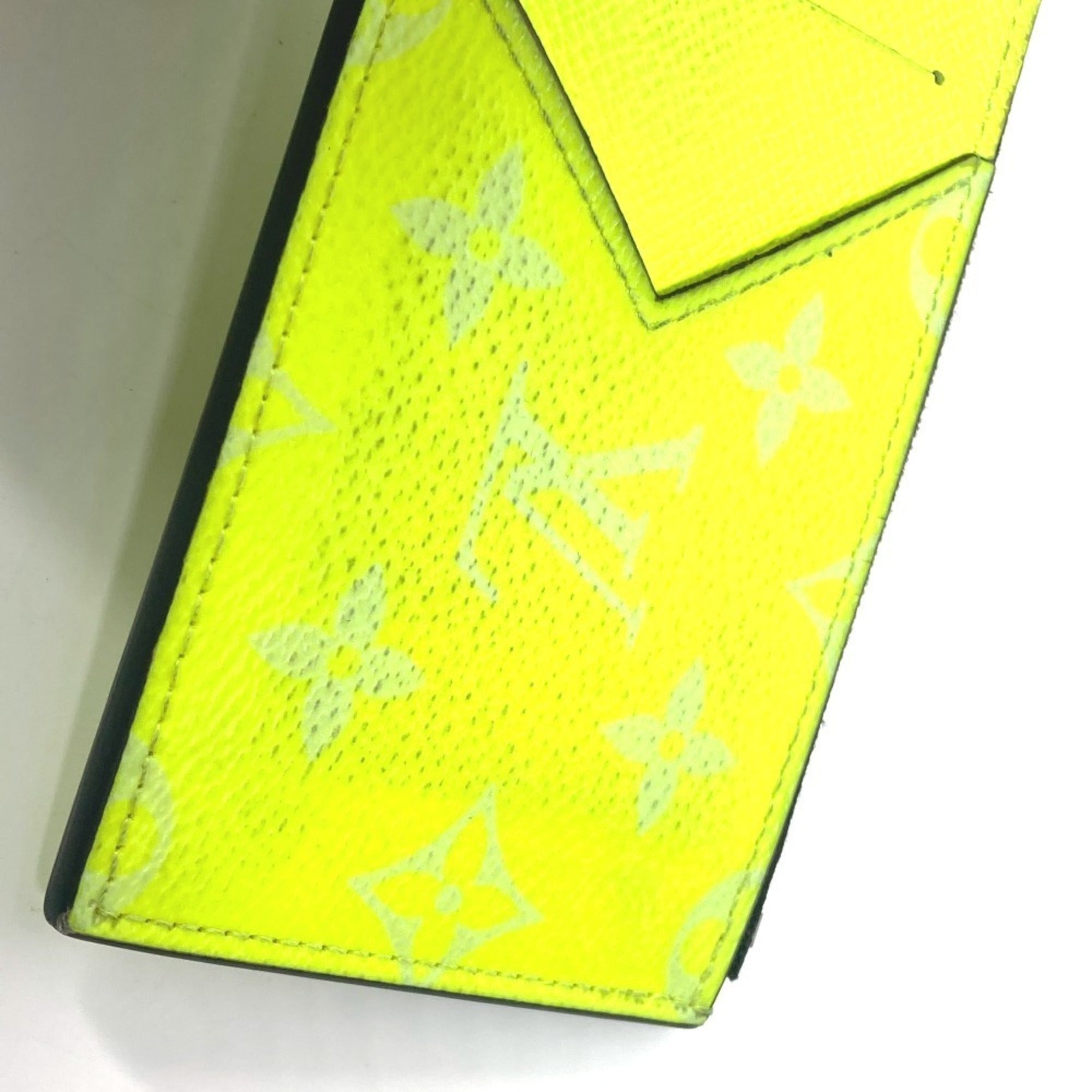 Louis Vuitton Yellow Taigarama Coin Purse/Coin Case (Pre-Owned)