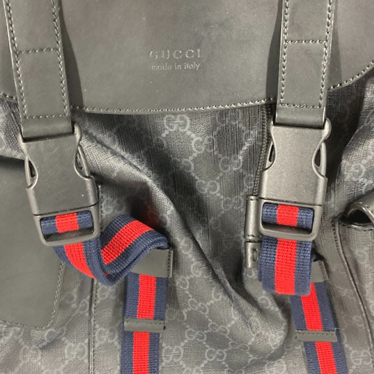 Gucci Black Gg Supreme Backpack (Pre-Owned)