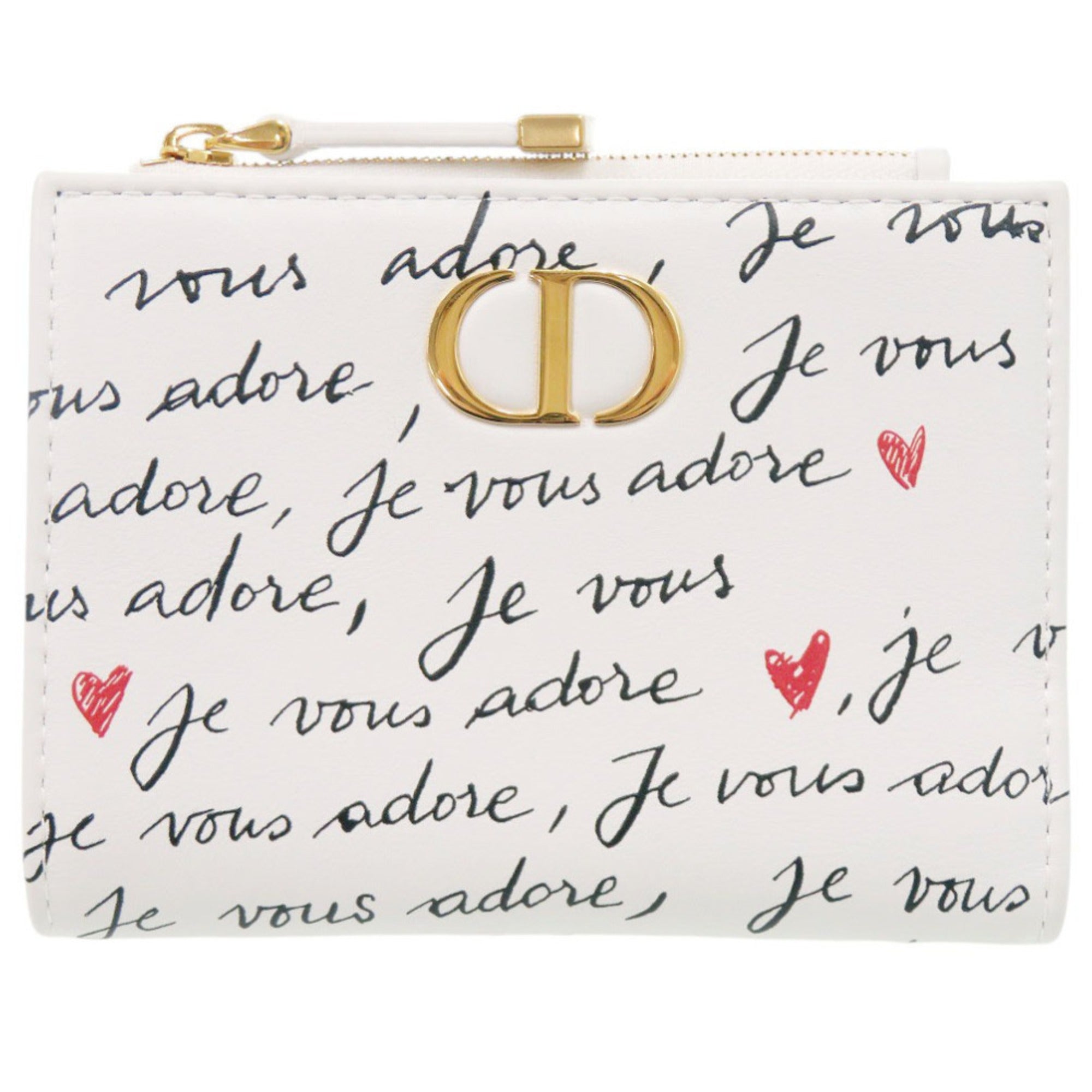 Christian Dior White Leather Wallet (Bi-Fold) (Pre-Owned)