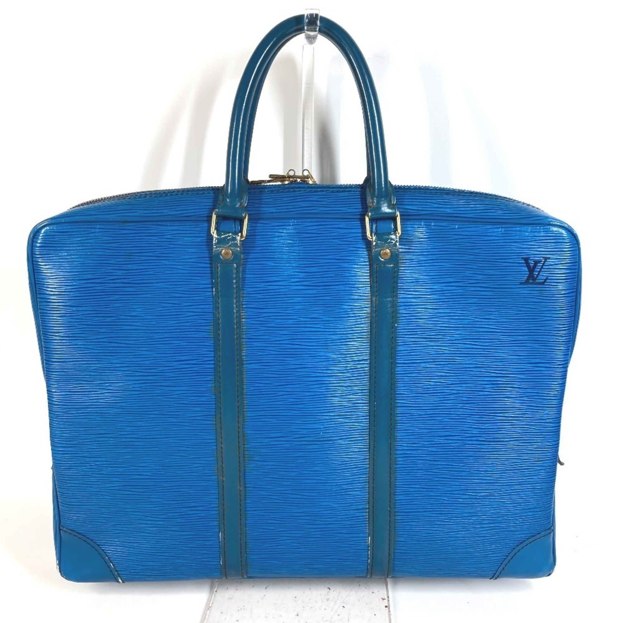Louis Vuitton Blue Toledo Blue Epi Leather Briefcase Handbag Tote Bag (Pre-Owned)