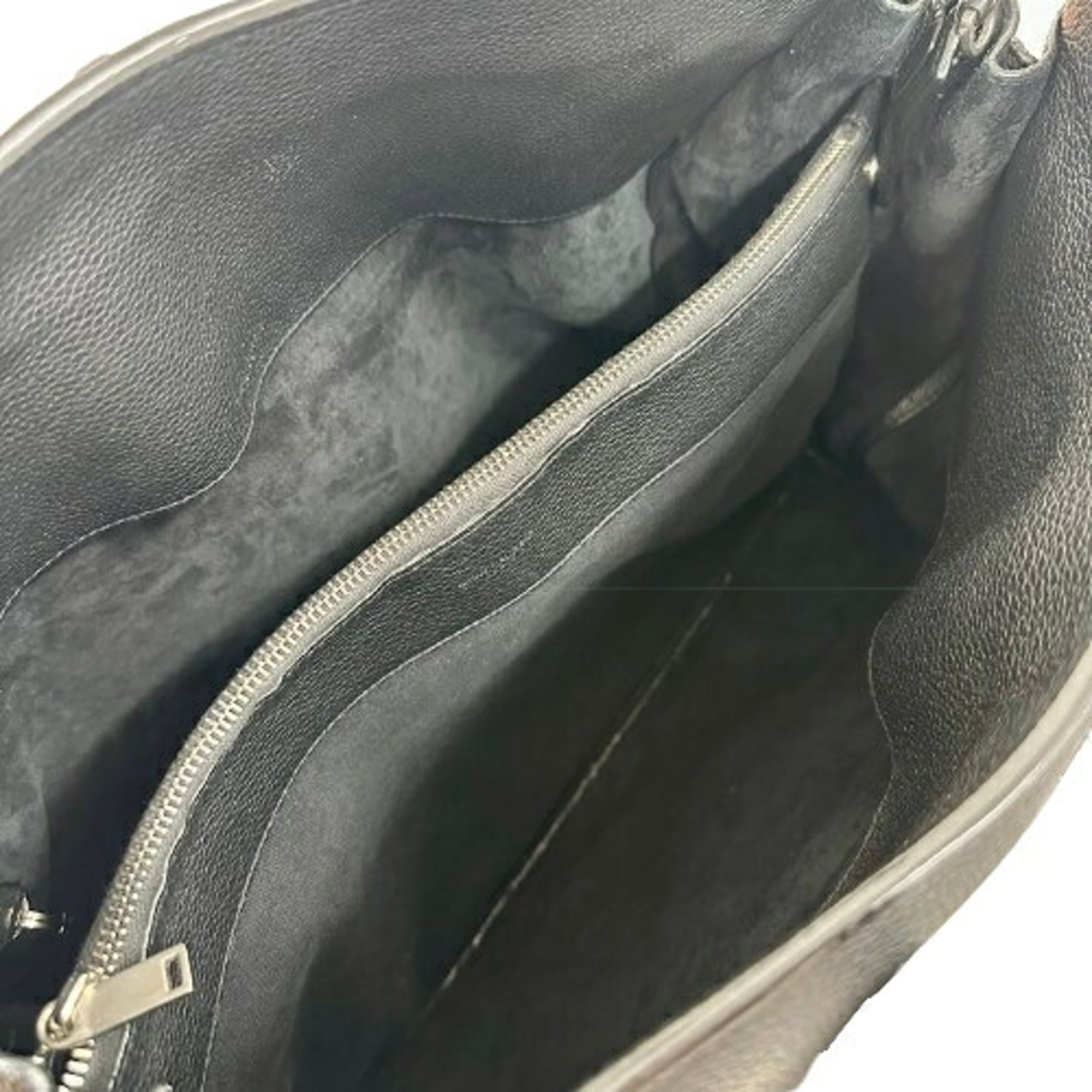 Saint Laurent Black Leather Handbag Tote Bag (Pre-Owned)