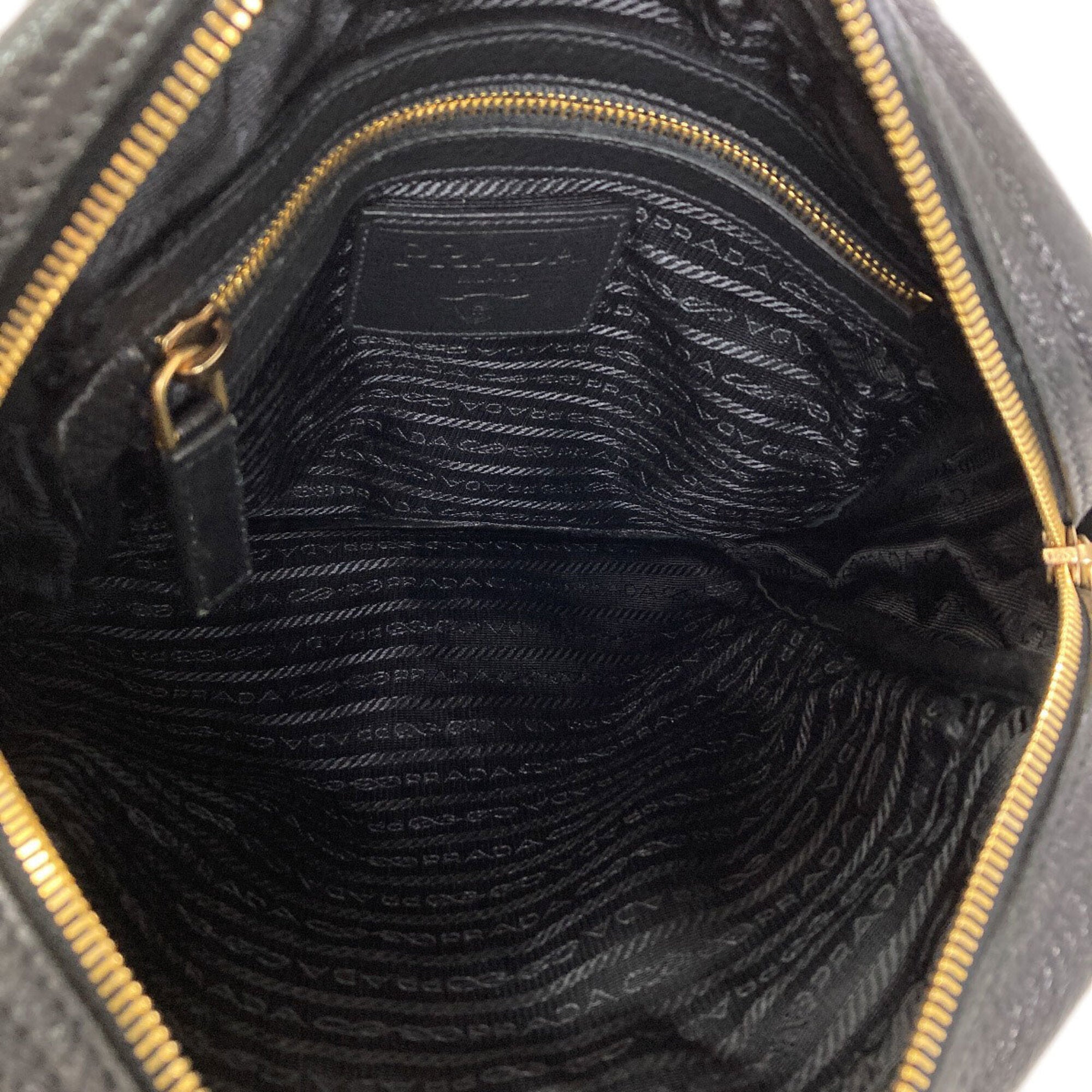 Prada Black Leather Shoulder Bag (Pre-Owned)