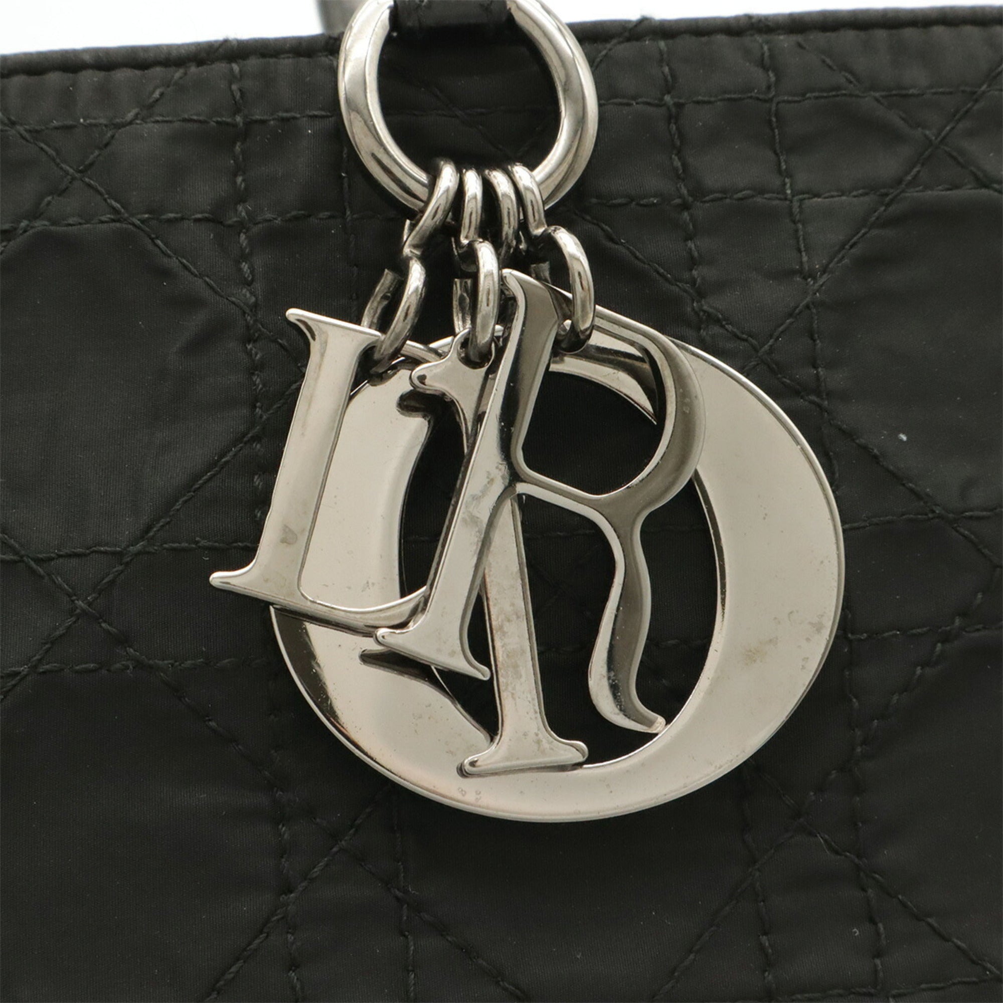Christian Dior Black Nylon Handbag Tote Bag (Pre-Owned)