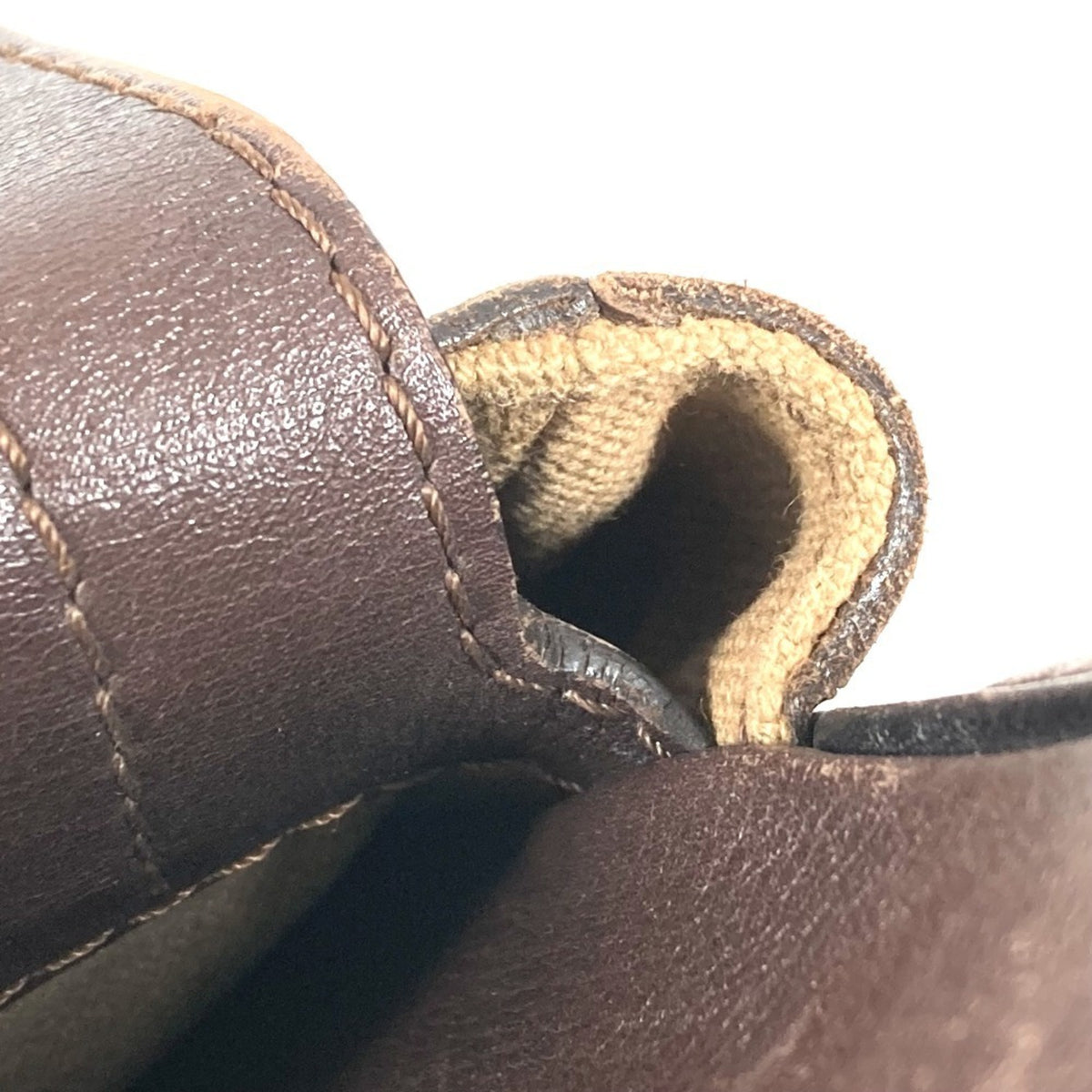 Louis Vuitton Brown Coffee Utah Leather Leather Pochette Shoulder Bag (Pre-Owned)