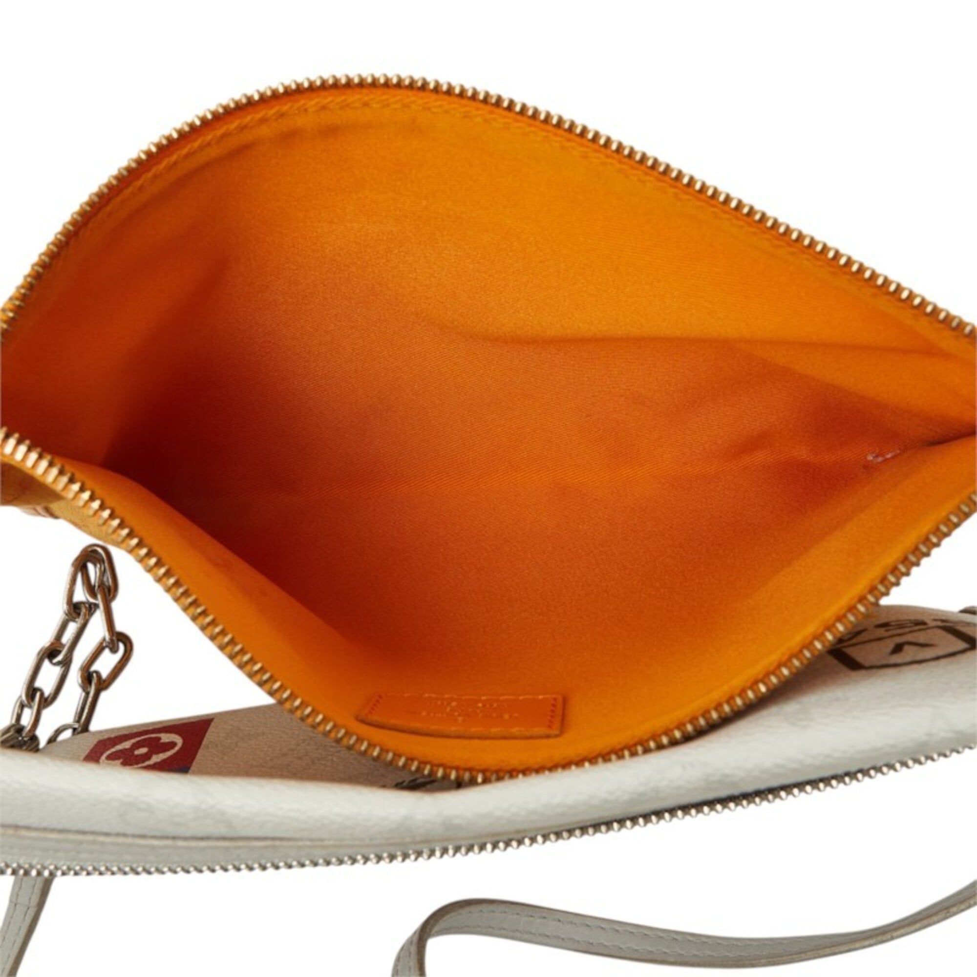 Louis Vuitton Light Gray Monogram Orange Pvc Canvas Shoulder Bag (Pre-Owned)